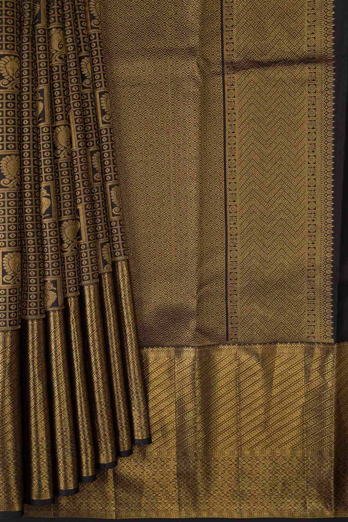 Black Kanchipuram Silk Saree