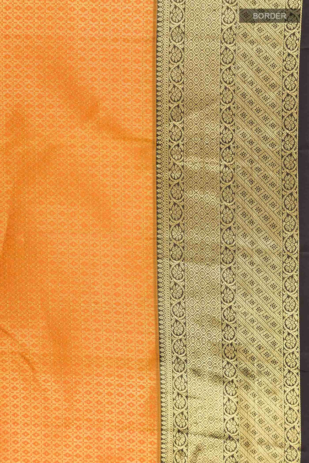 Orange Kanchipuram Silk Saree