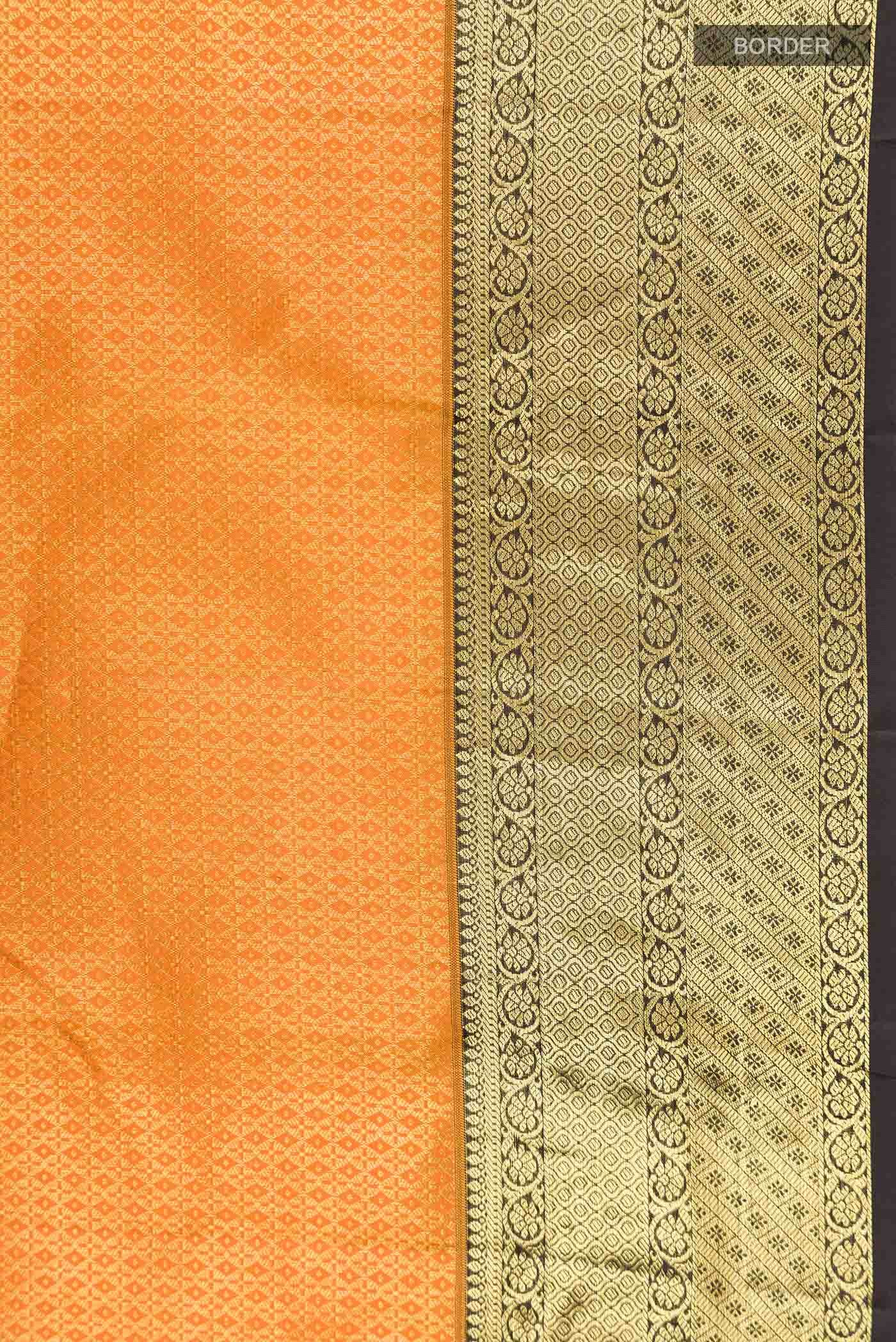 Orange Kanchipuram Silk Saree