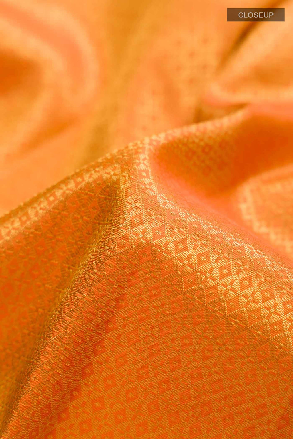 Orange Kanchipuram Silk Saree
