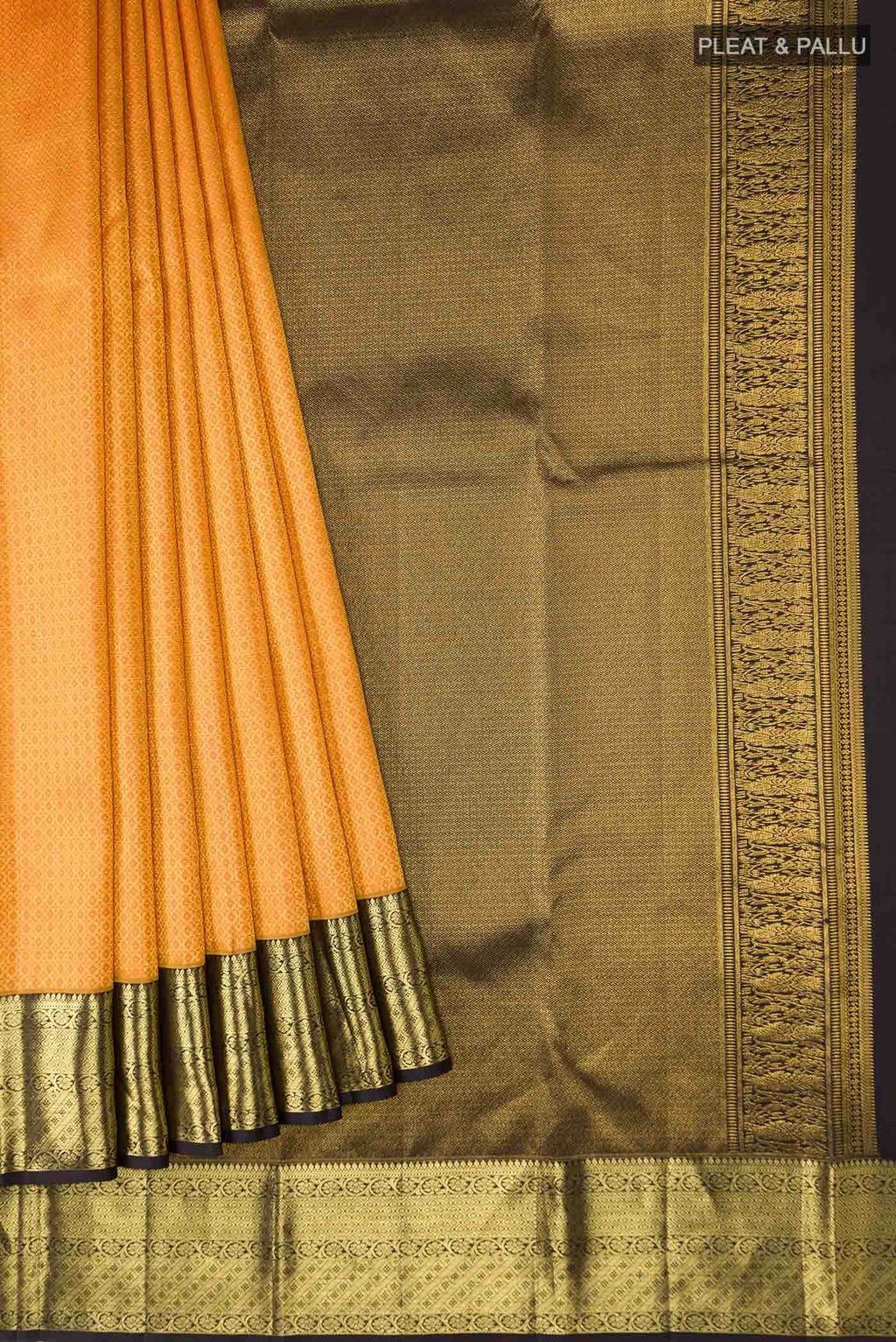 Orange Kanchipuram Silk Saree