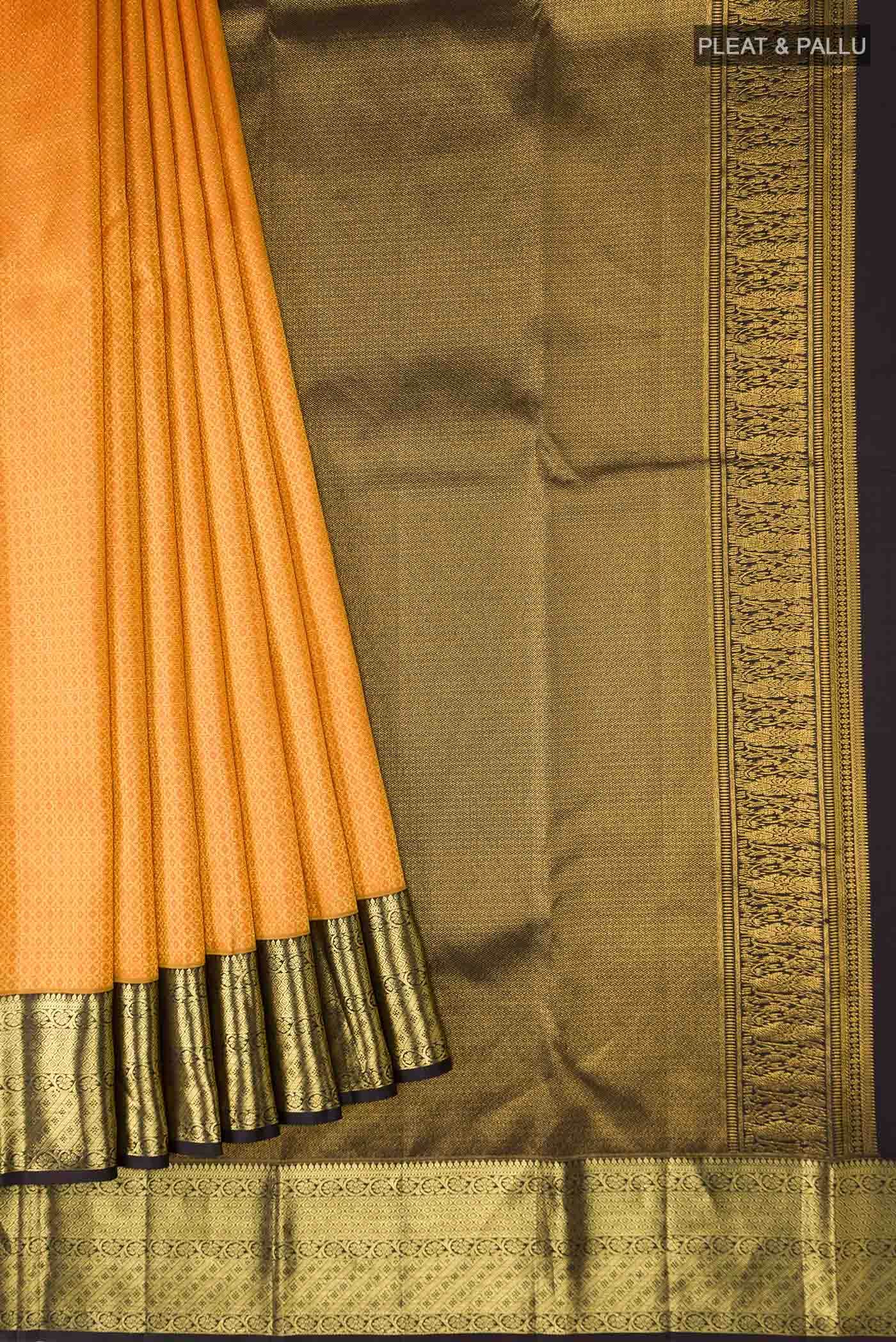 Orange Kanchipuram Silk Saree