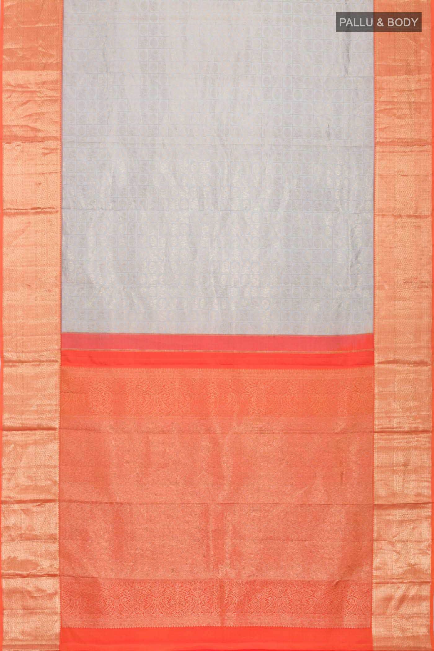 Grey Kanchipuram Silk Saree