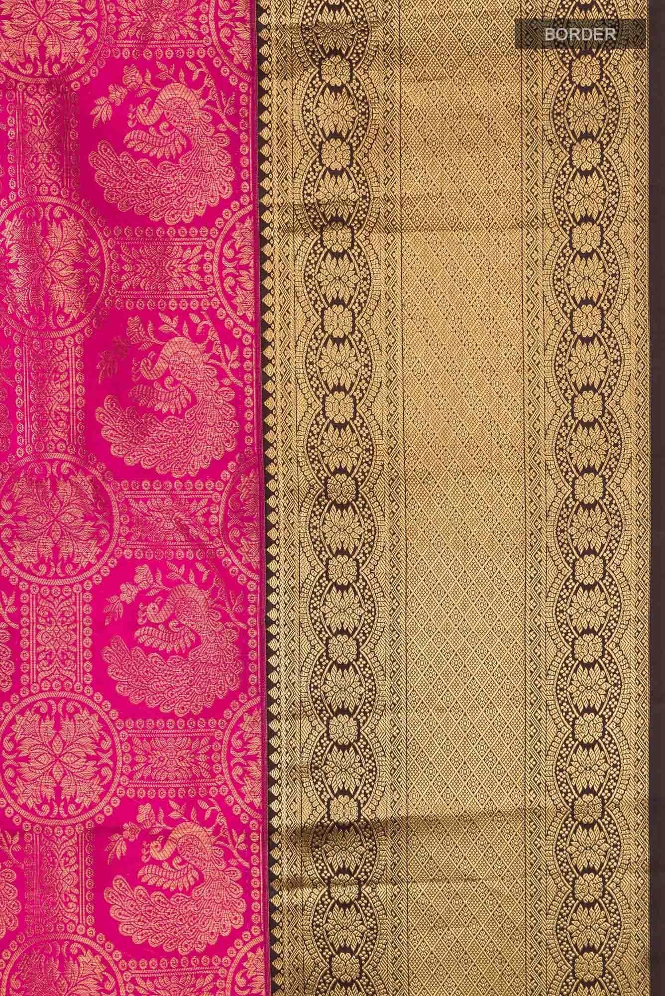 Rani Pink Kanchipuram Silk Saree