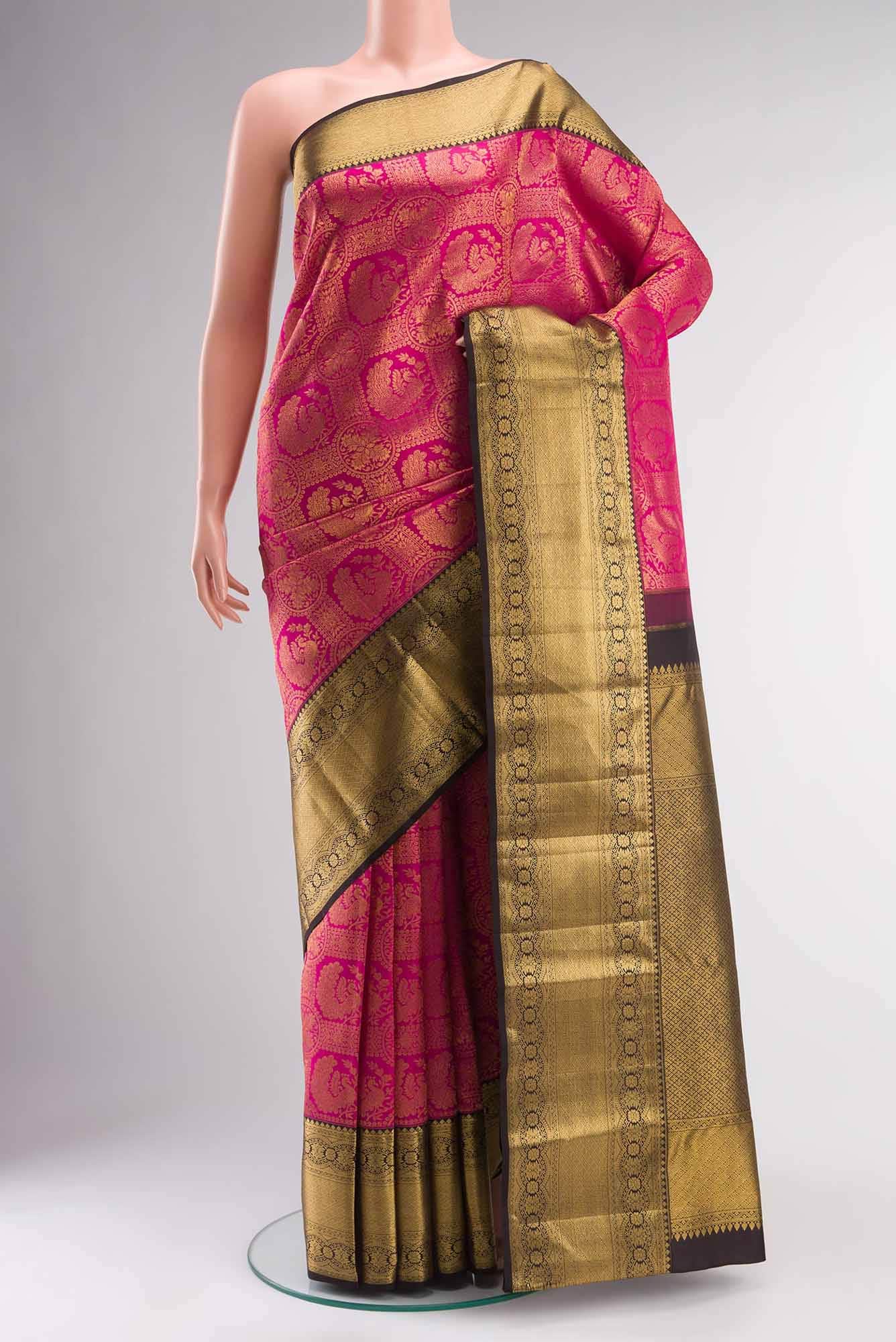 Rani Pink Kanchipuram Silk Saree