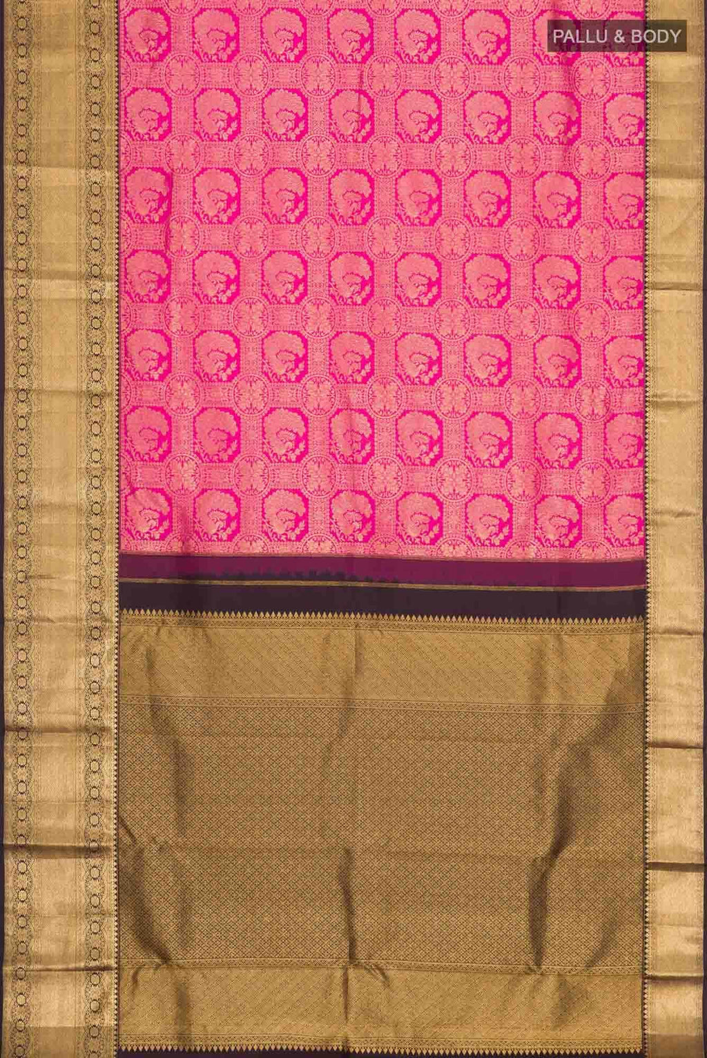 Rani Pink Kanchipuram Silk Saree