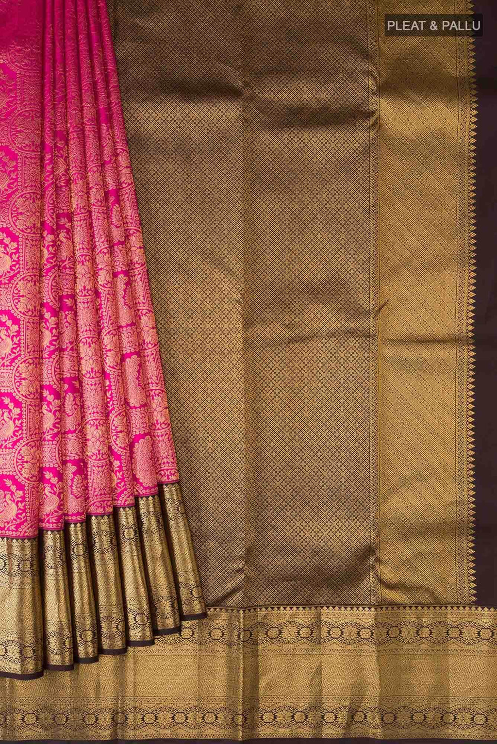 Rani Pink Kanchipuram Silk Saree