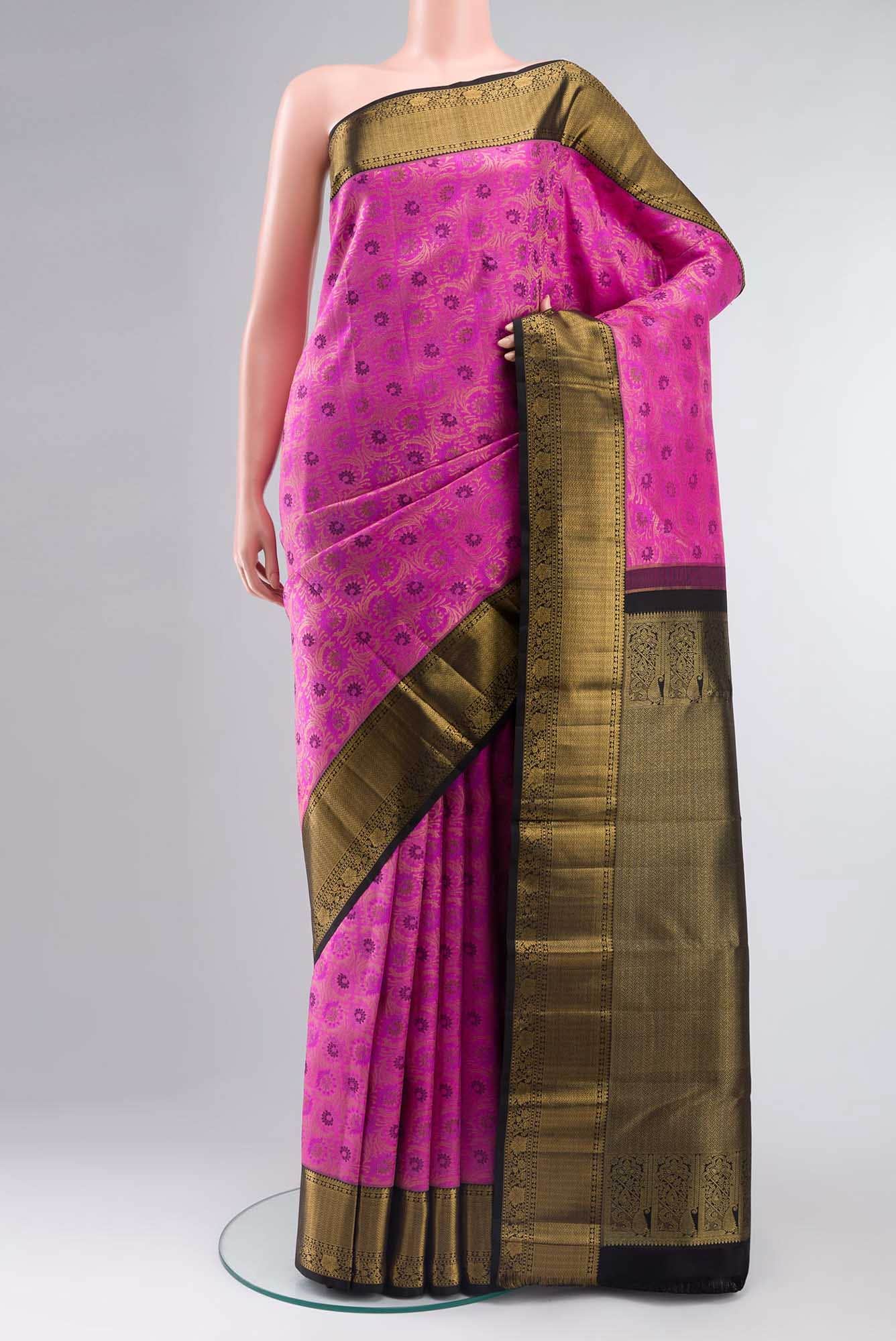 Rani Pink Kanchipuram Silk Saree