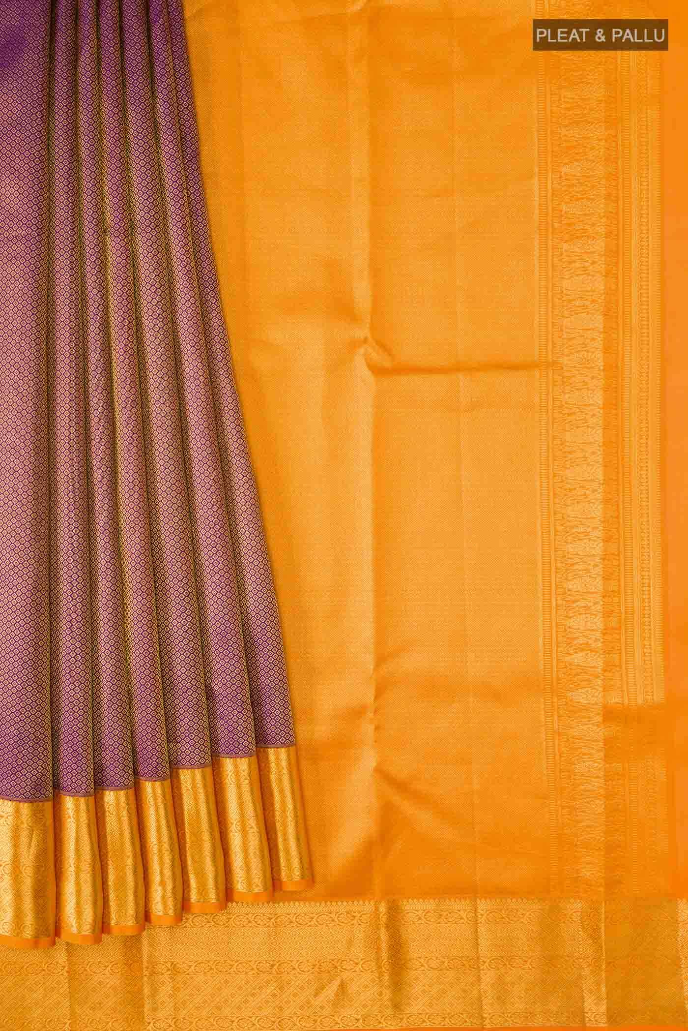 Purple Kanchipuram Silk Saree