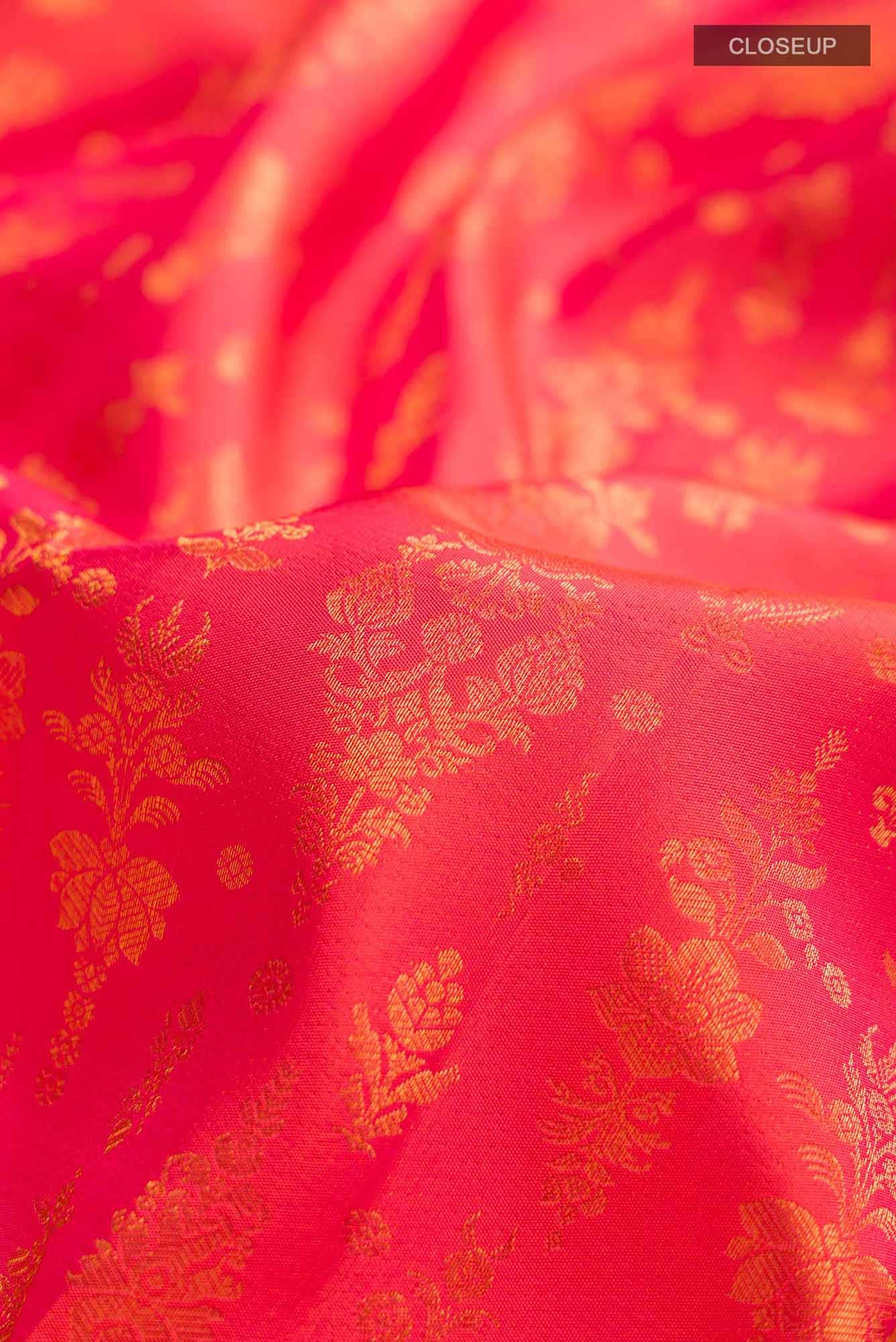 Orange Kanchipuram Silk Saree