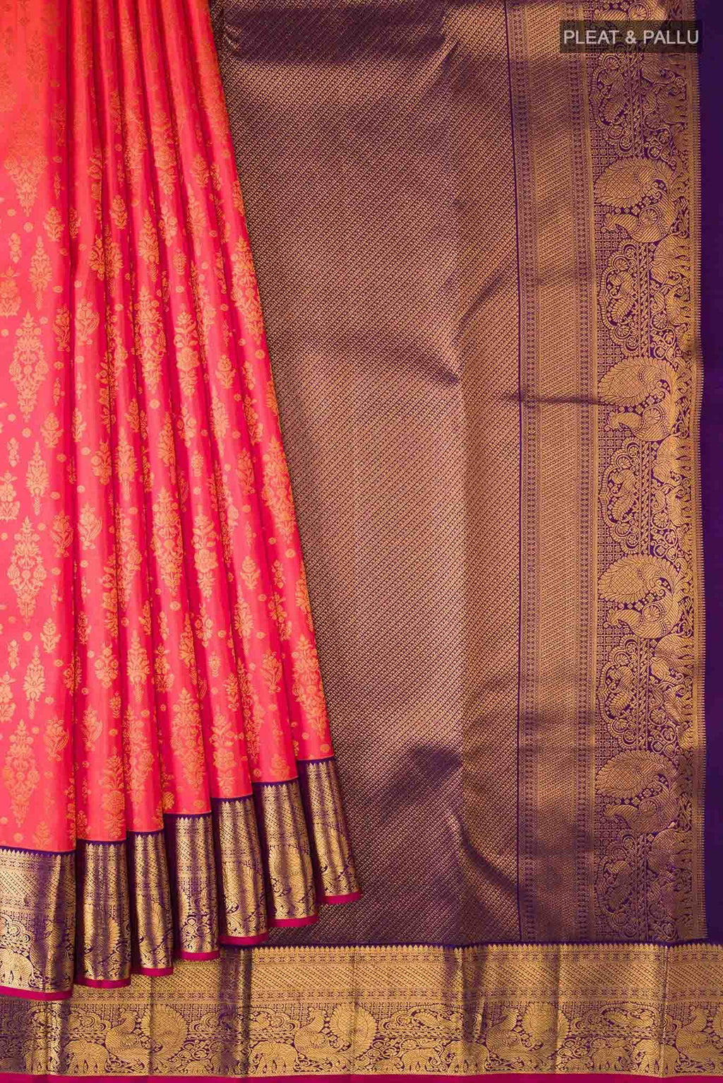 Orange Kanchipuram Silk Saree