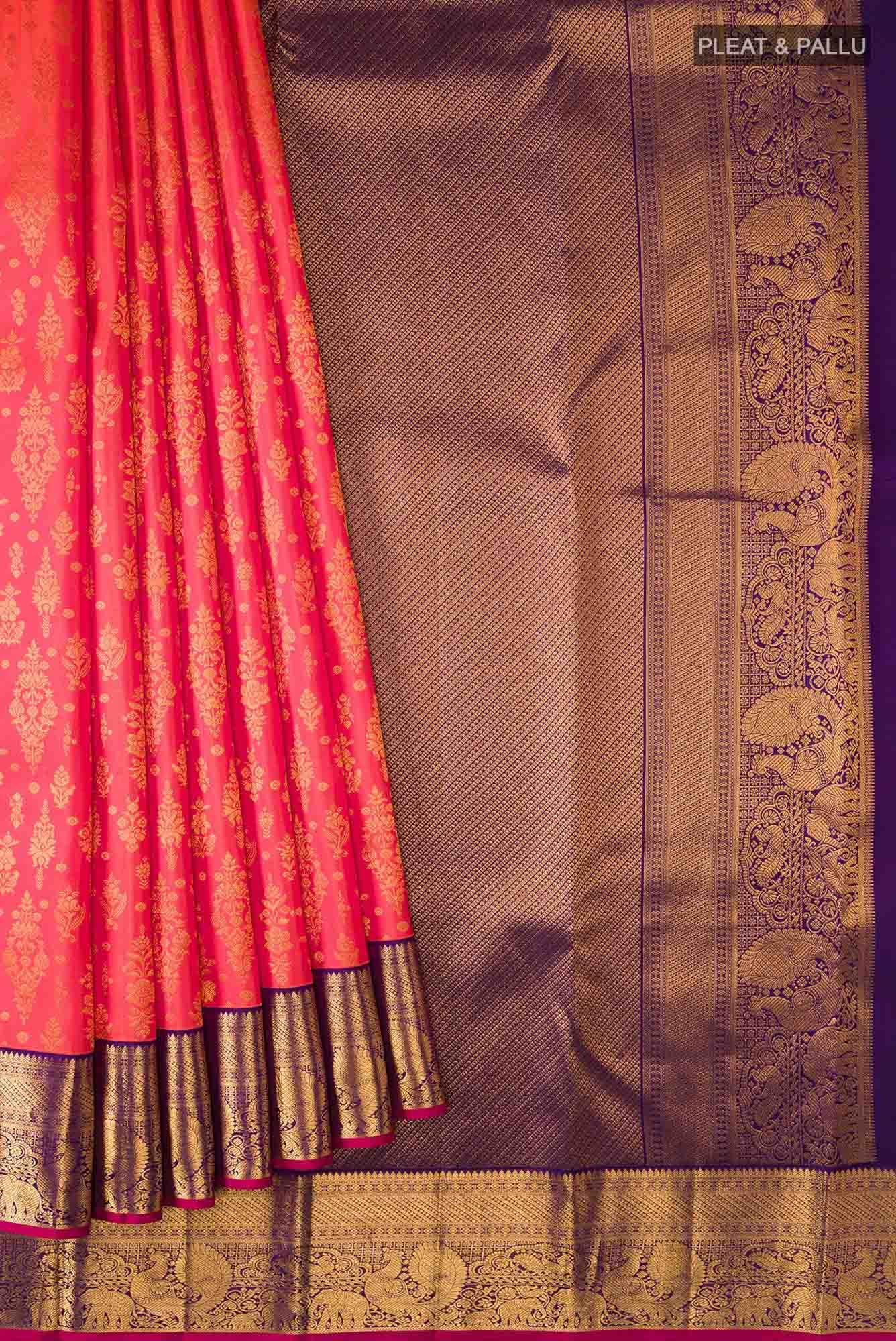 Orange Kanchipuram Silk Saree
