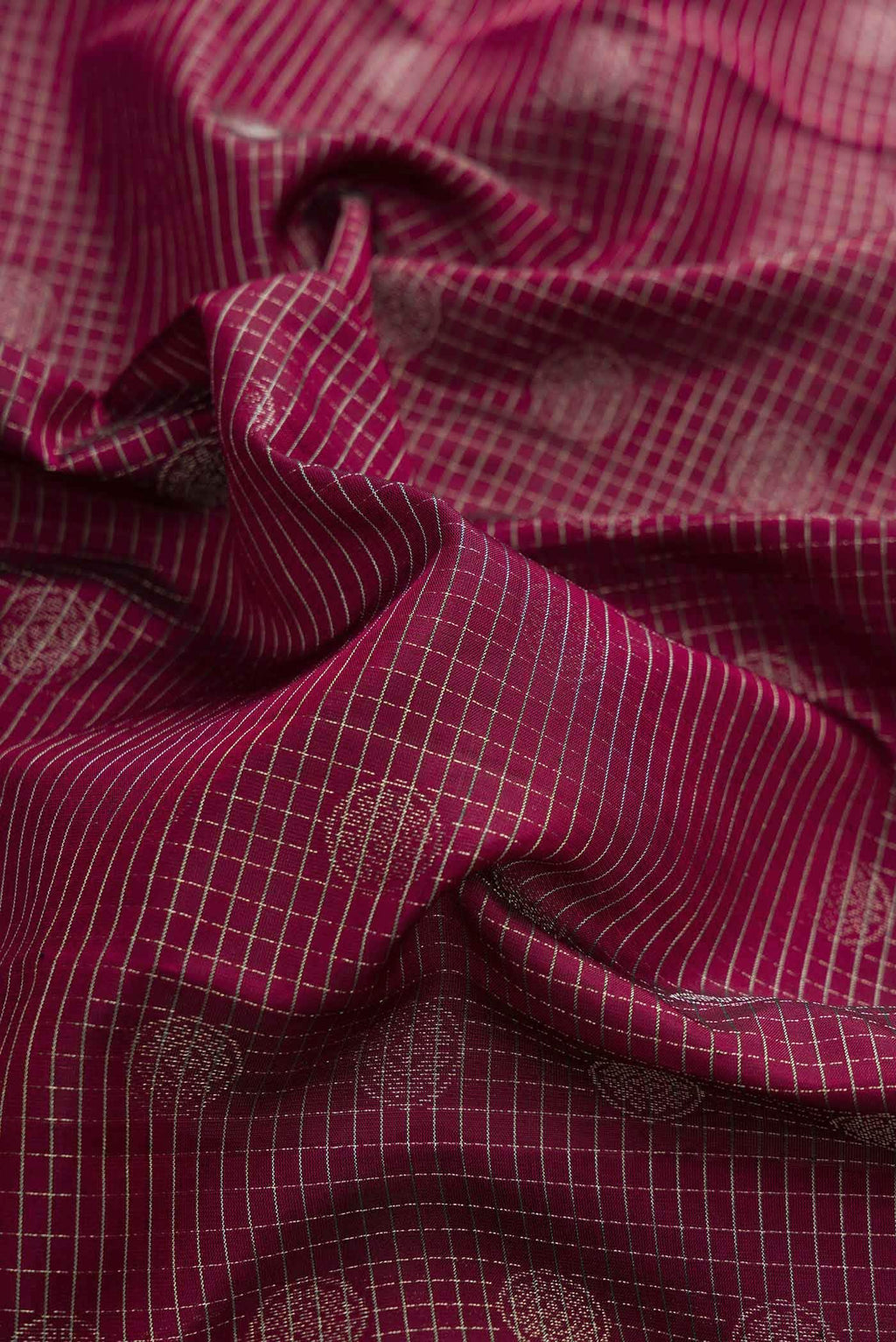 Burgundy Dual Tone Kanchipuram Silk Saree