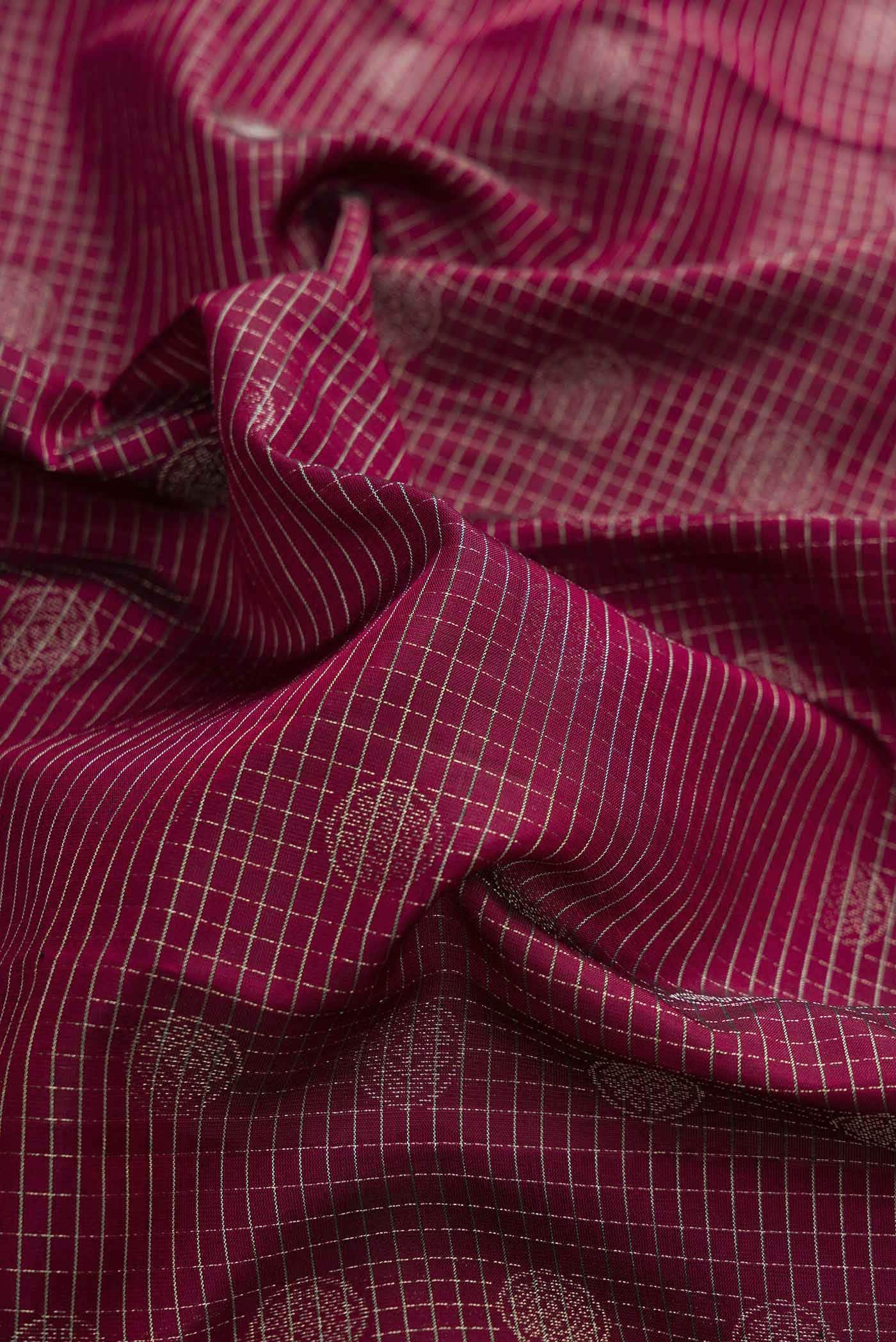 Burgundy Dual Tone Kanchipuram Silk Saree