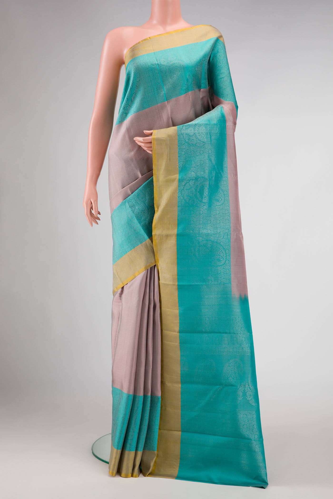 Lavender Kanchipuram Silk Saree