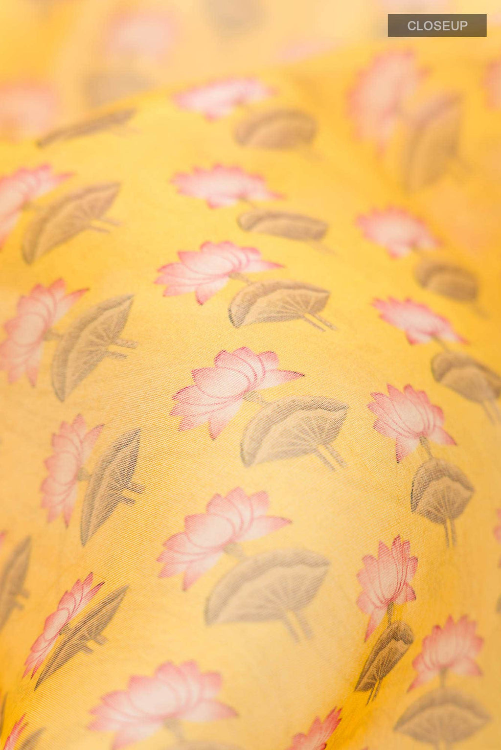 Yellow Organza Silk Saree