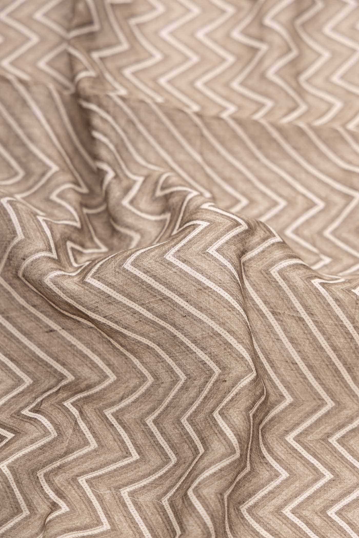 Grey Tussar Silk Saree