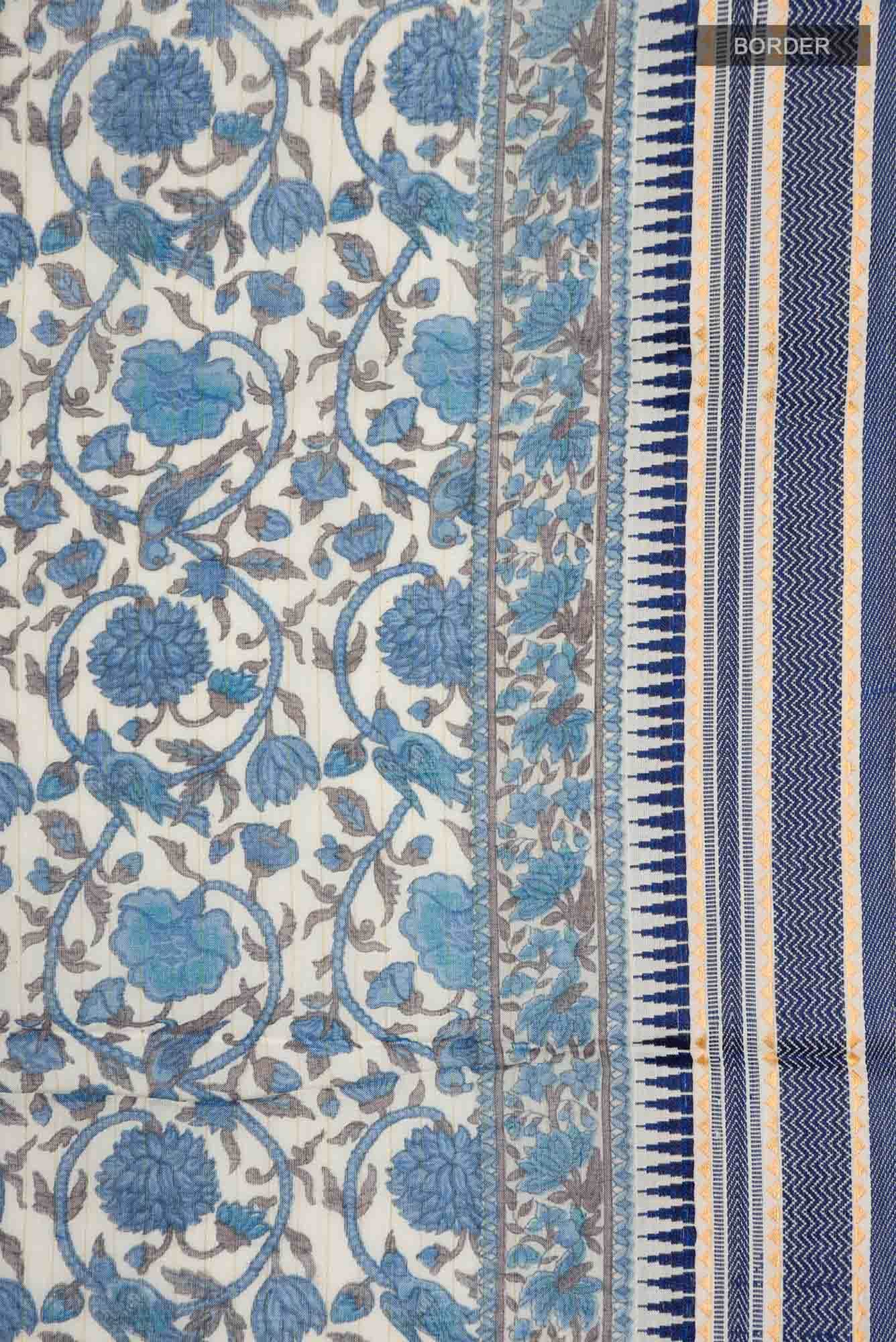 Multi Tussar Silk Saree