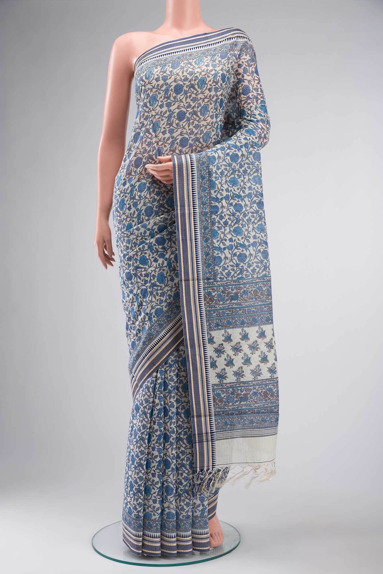 Multi Tussar Silk Saree