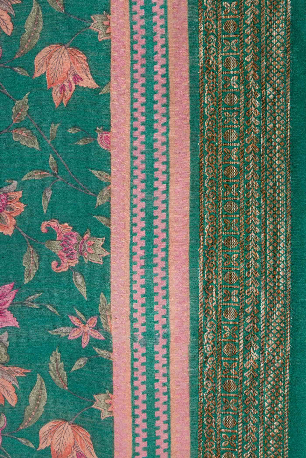 Green Dual Tone Tussar Silk Saree