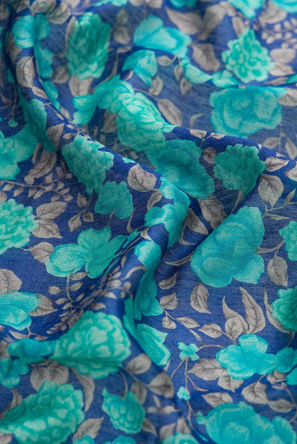 Royal Blue Tussar Silk Saree