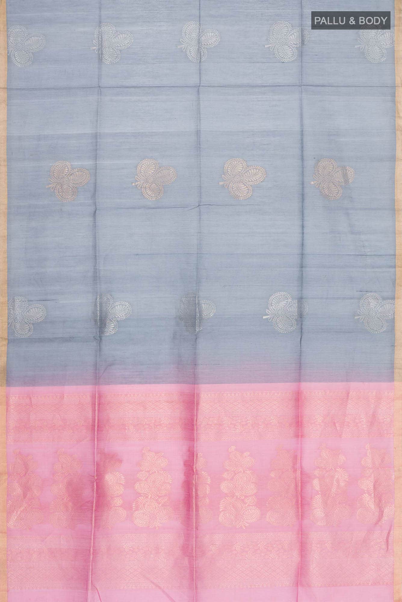 Grey Silk Cotton Saree