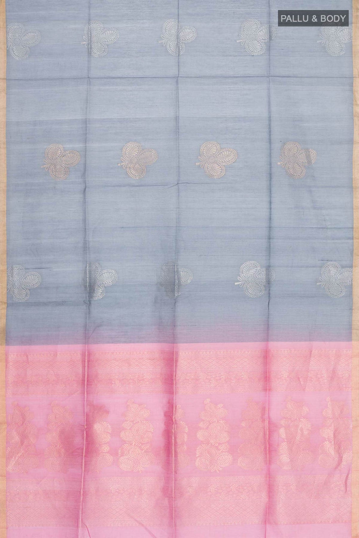 Grey Silk Cotton Saree