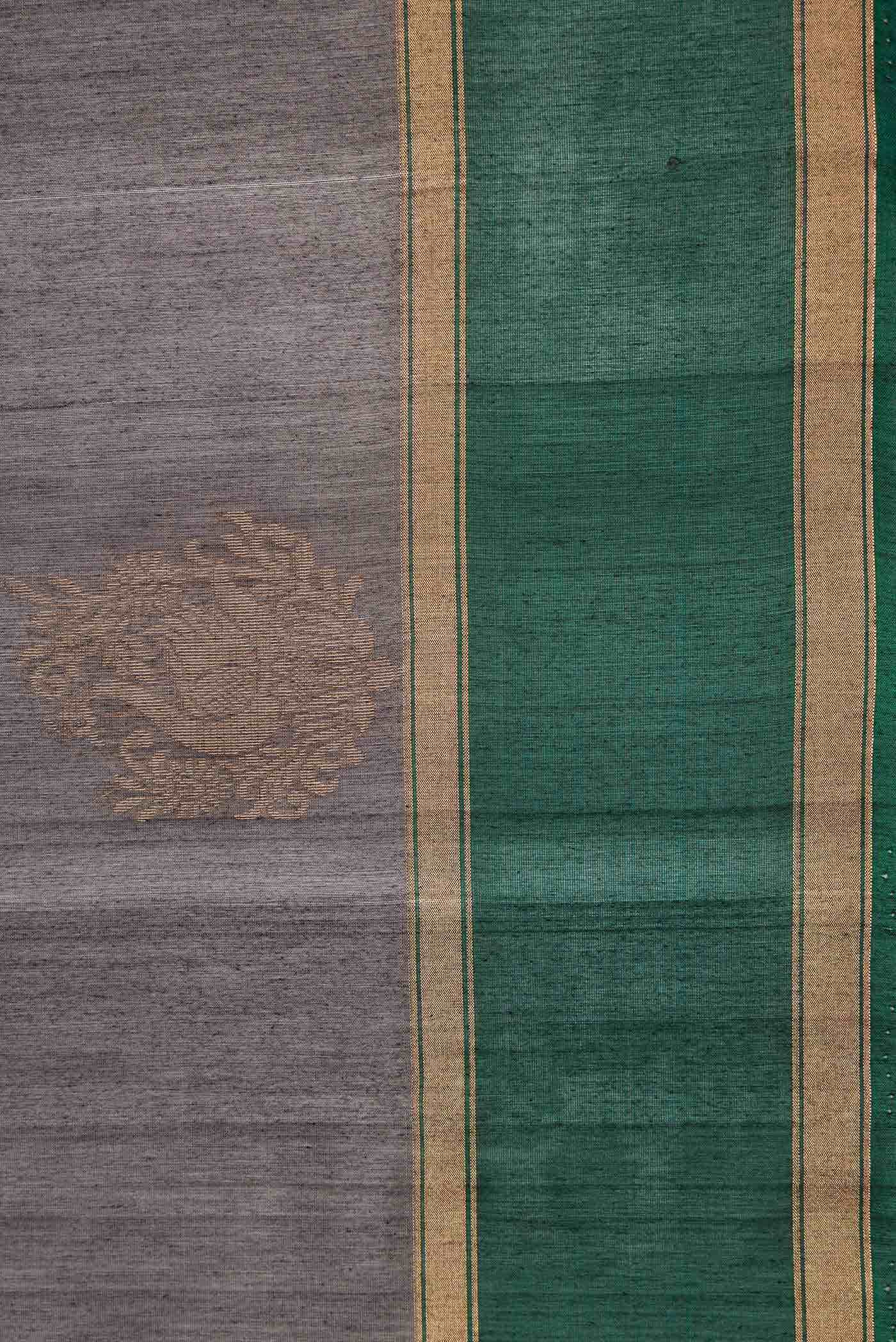 Grey Dual Tone Silk Cotton Saree