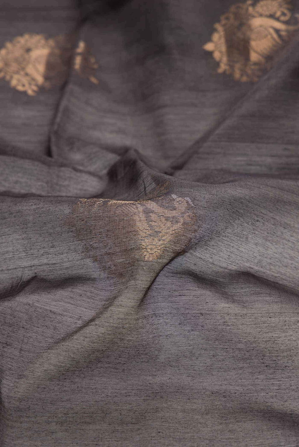 Grey Dual Tone Silk Cotton Saree