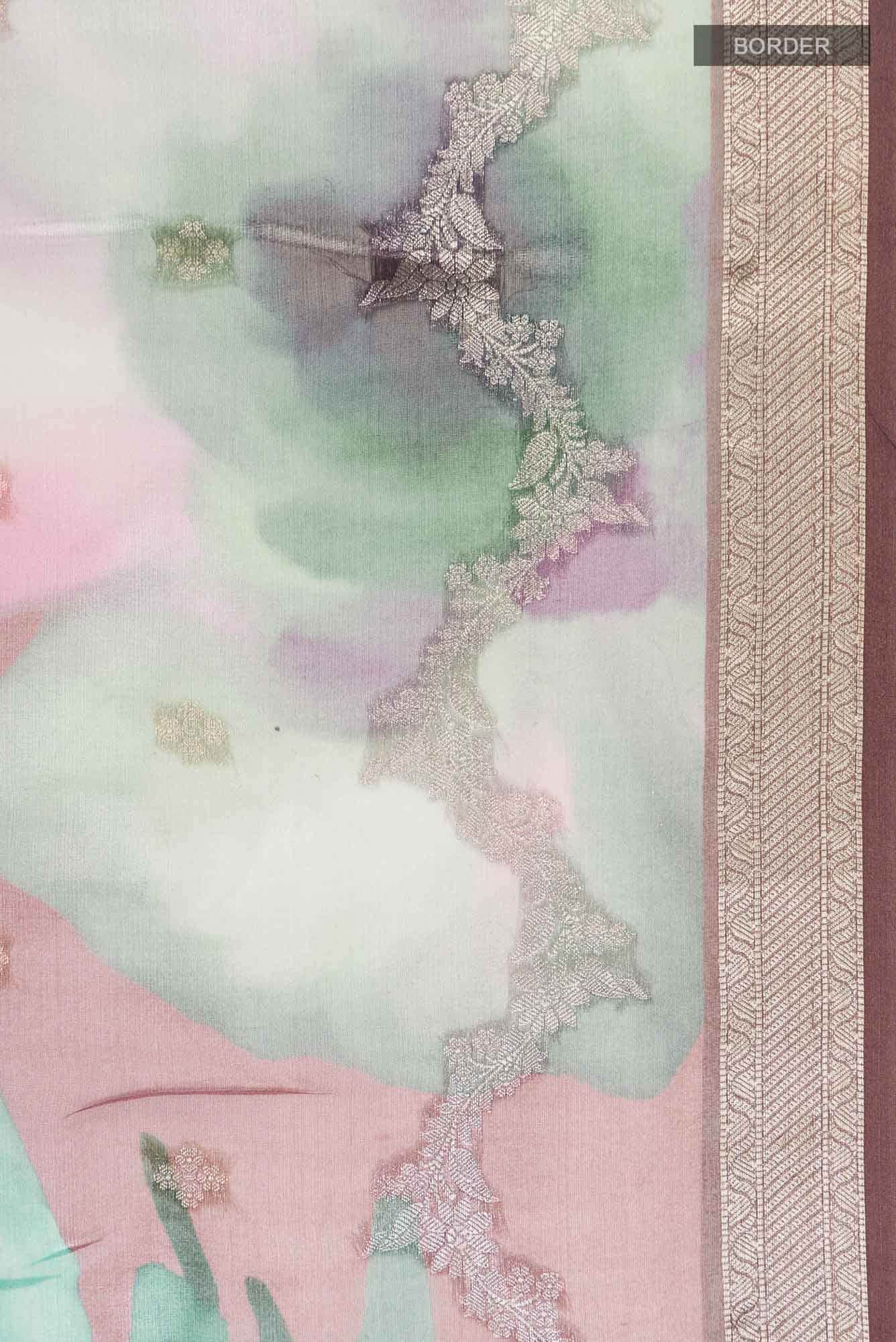 Multi Organza Silk Saree