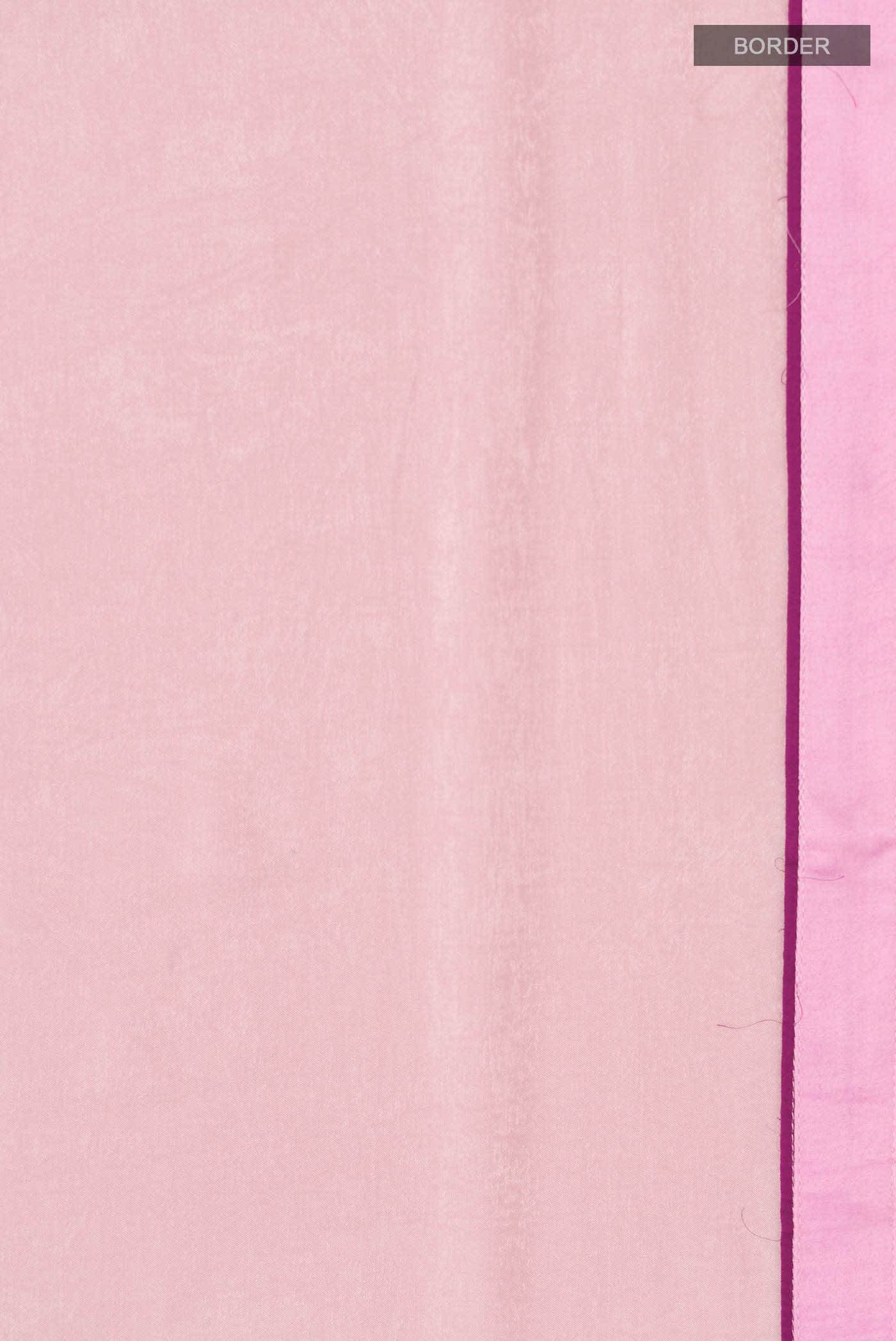 Pink Satin Crepe Saree