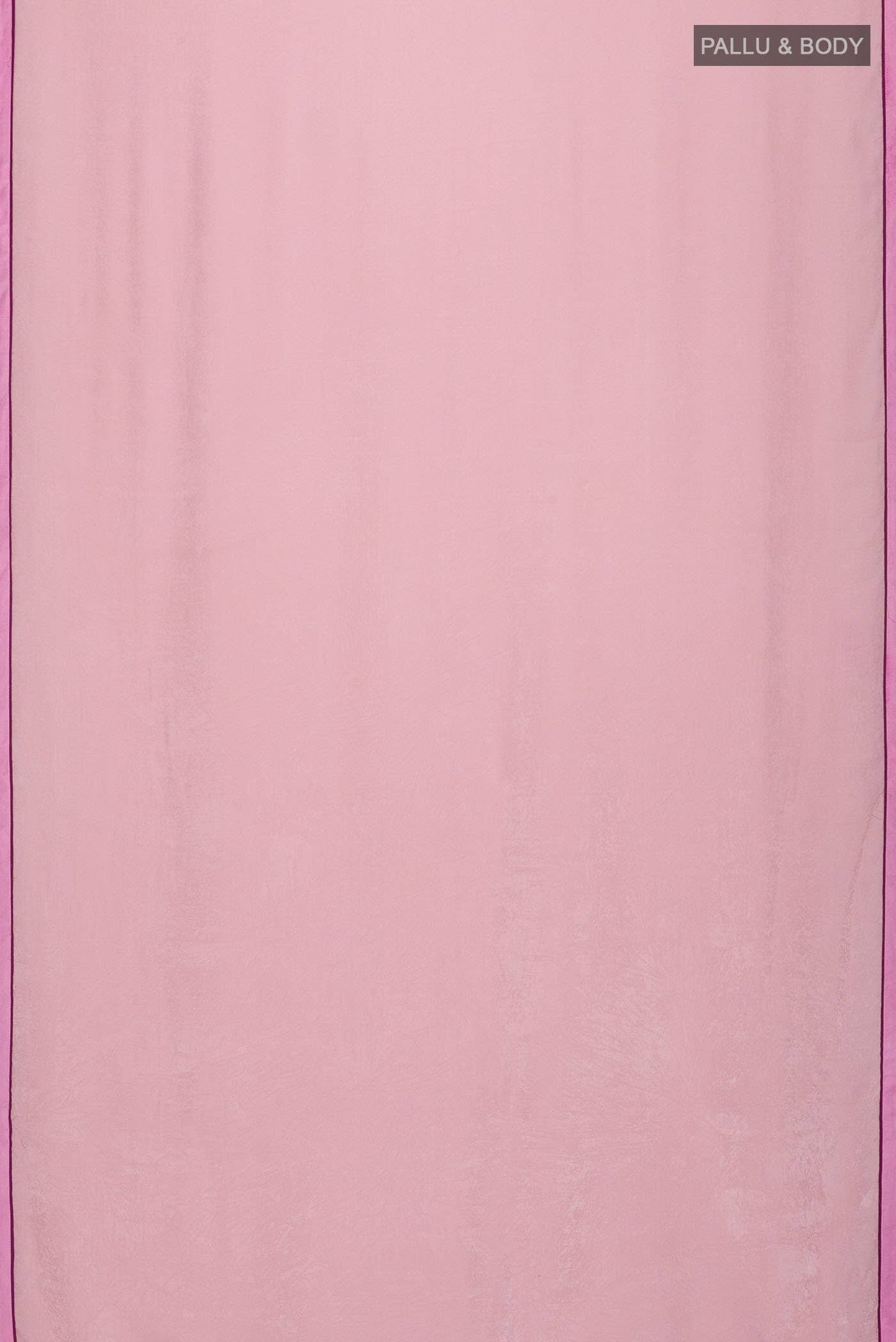 Pink Satin Crepe Saree