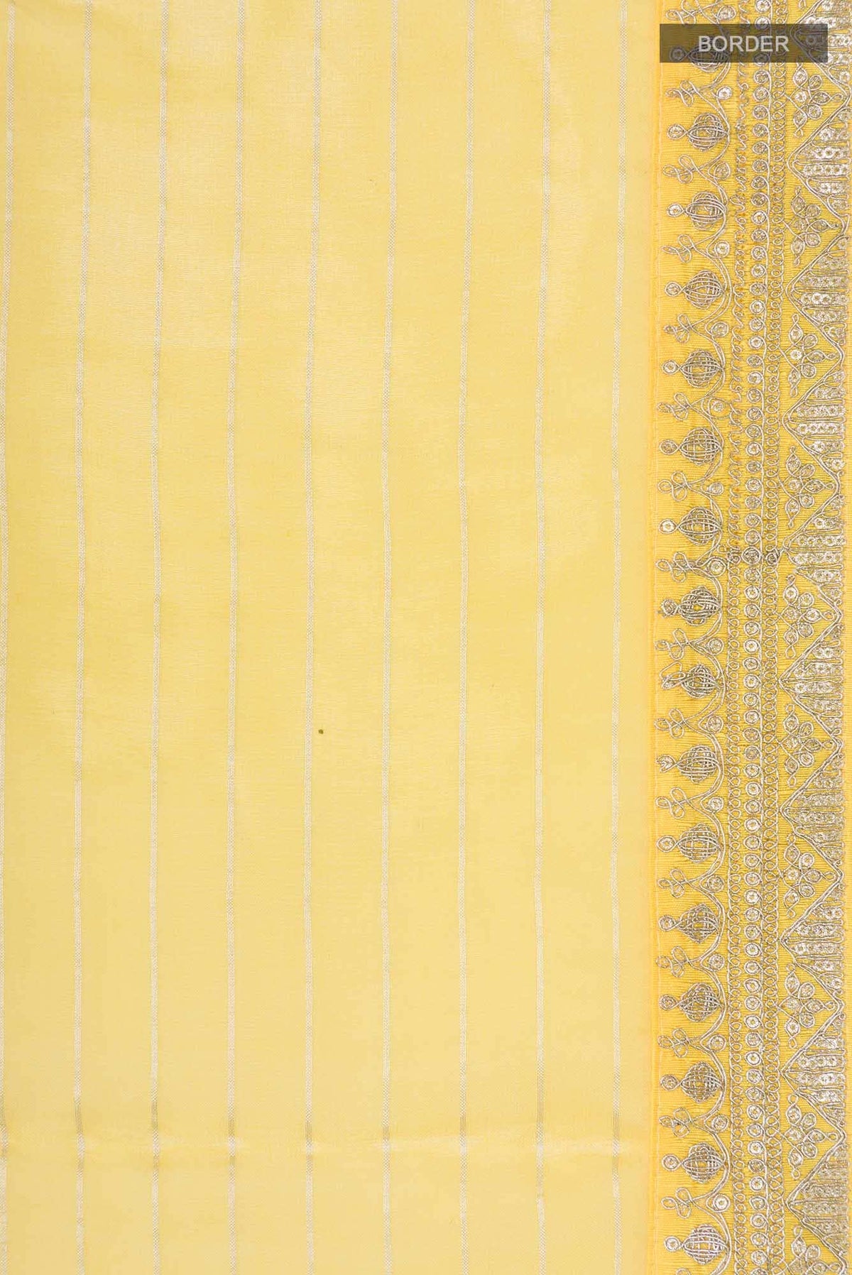 Yellow Organza Silk Saree
