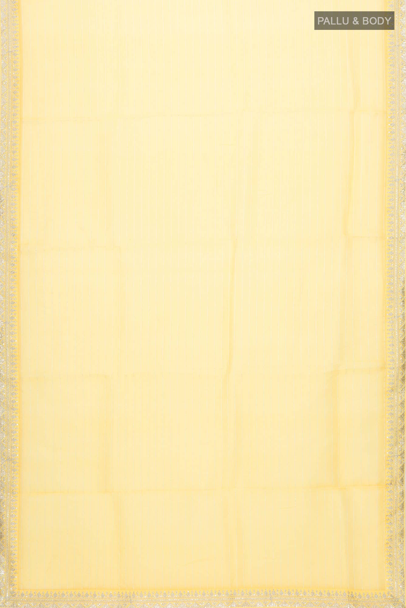 Yellow Organza Silk Saree