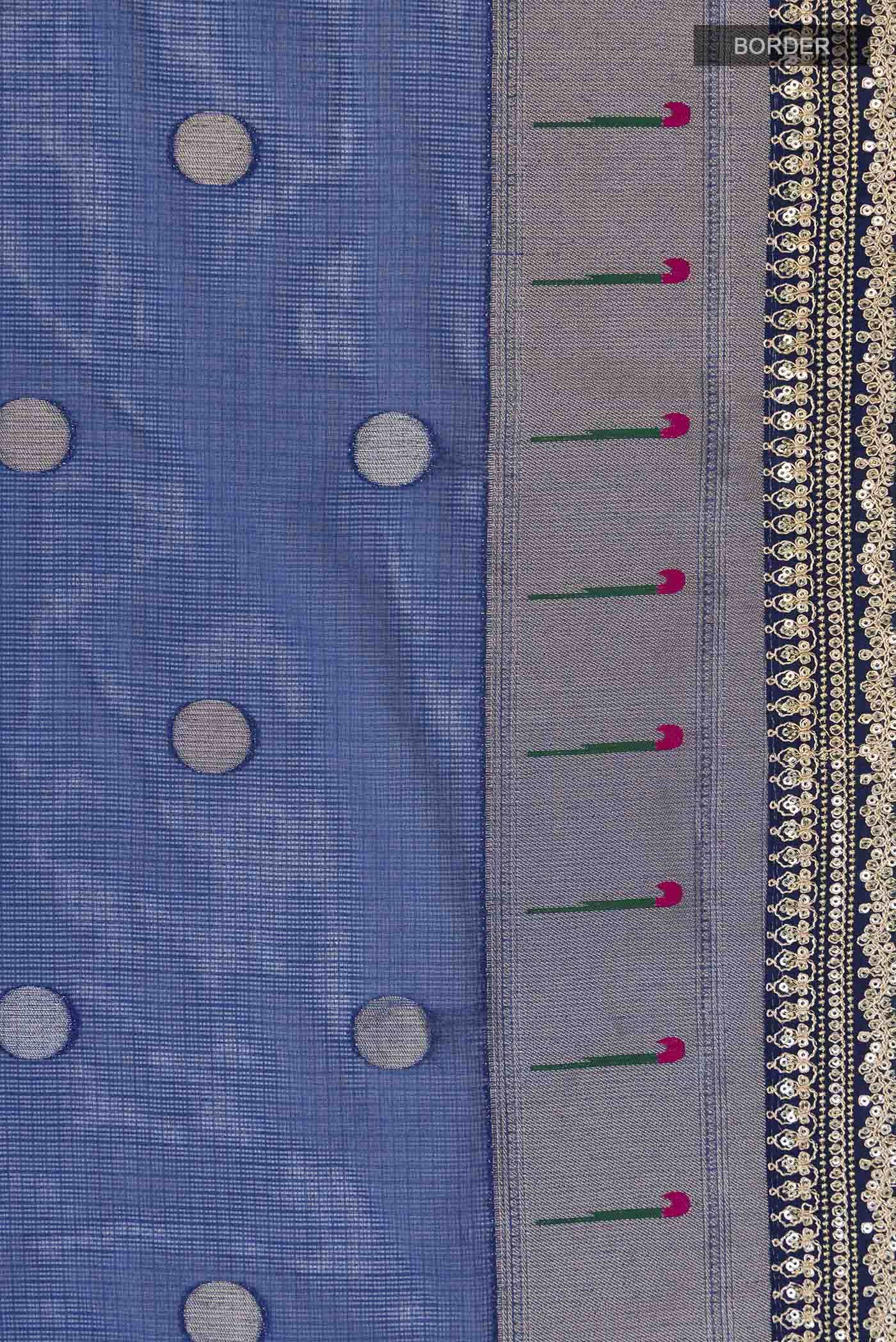 Blue Kota Silk Saree