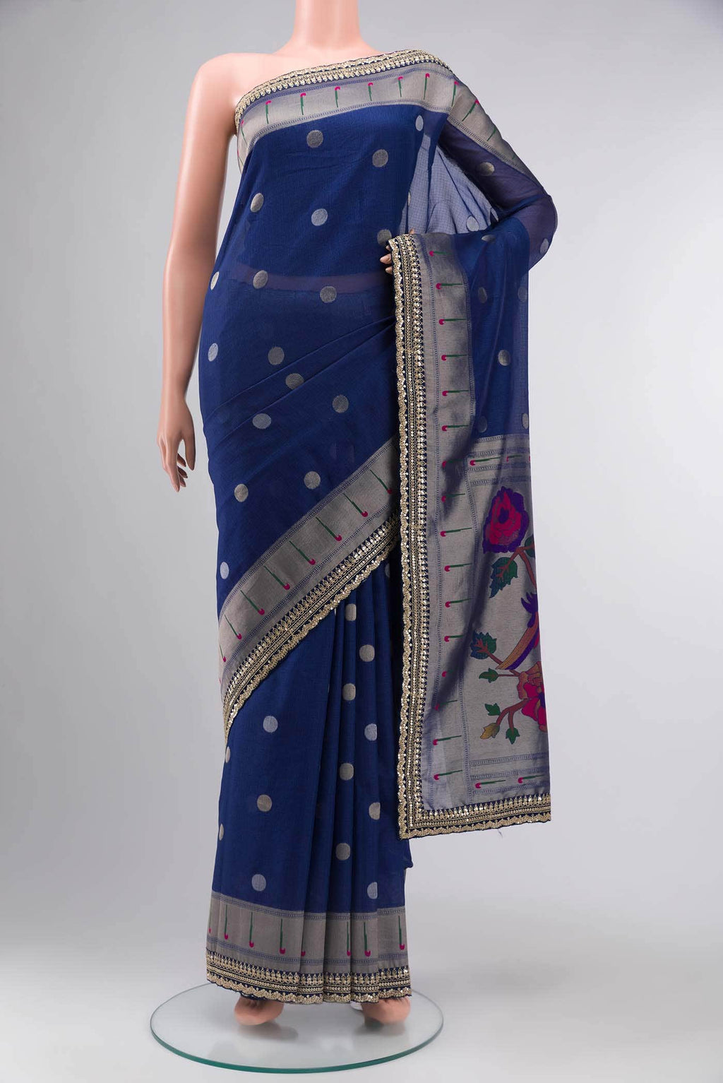 Blue Kota Silk Saree