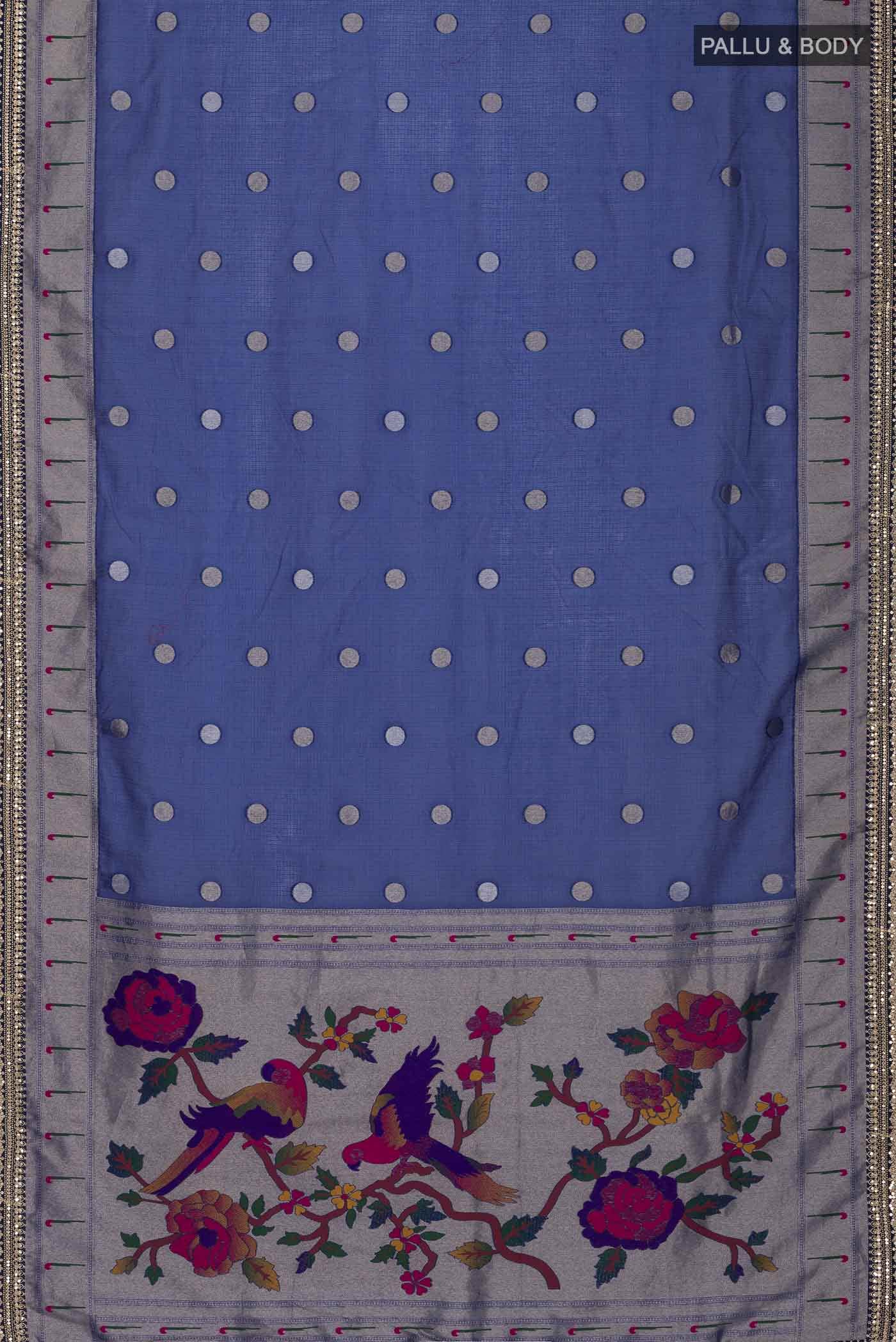 Blue Kota Silk Saree