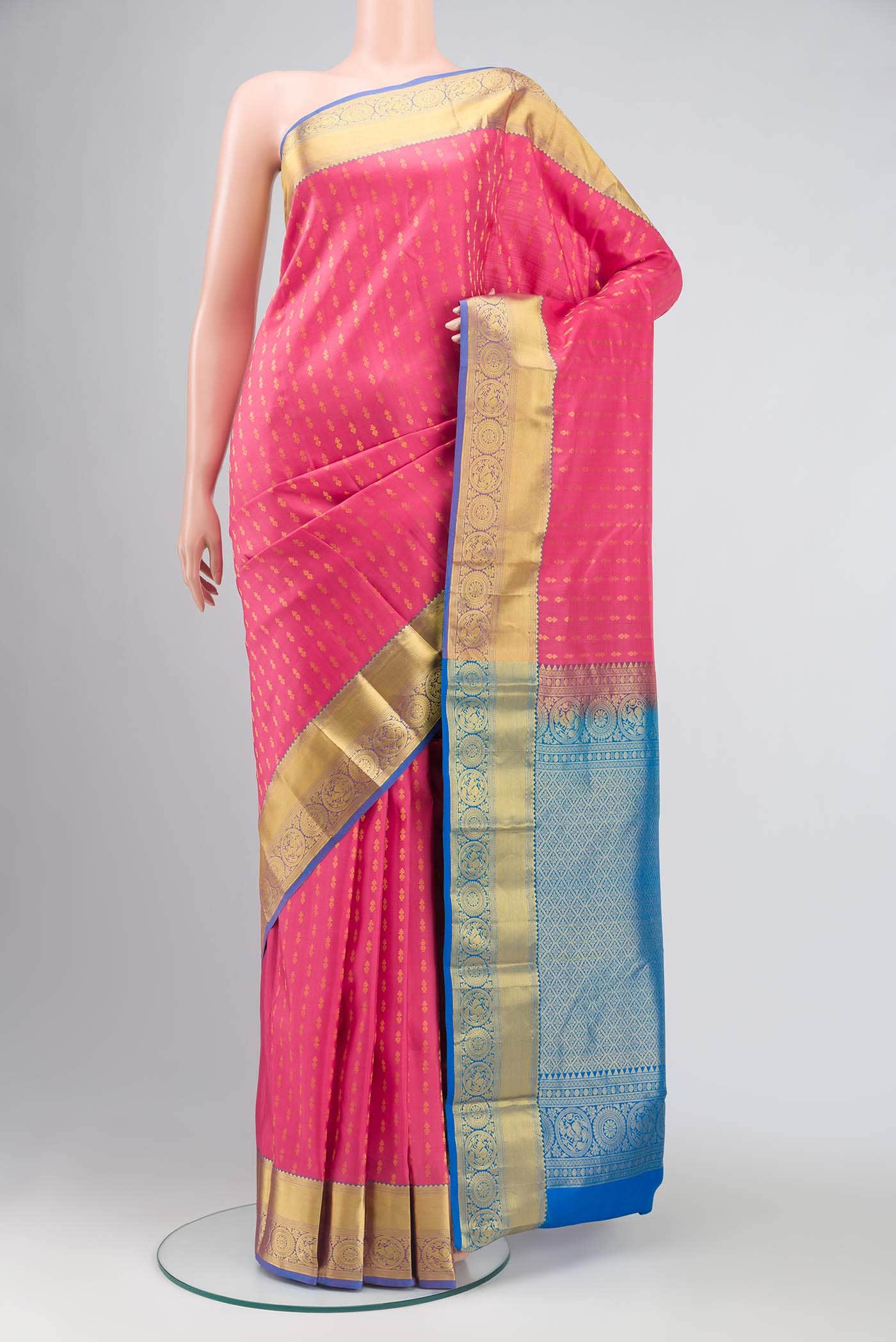 Pink Kanchipuram Silk Saree