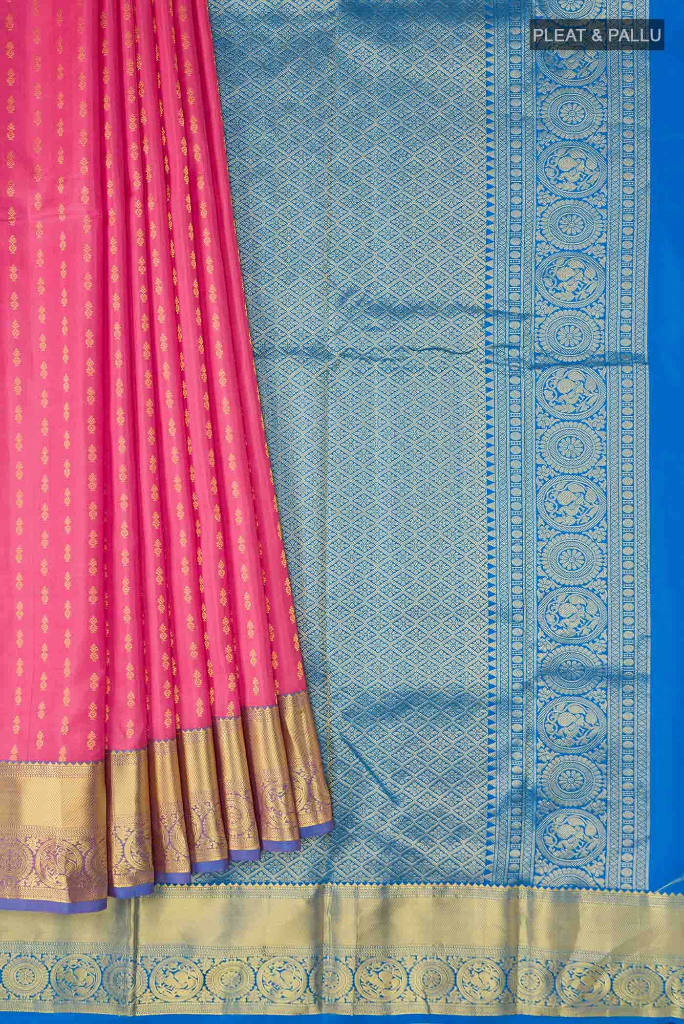 Pink Kanchipuram Silk Saree
