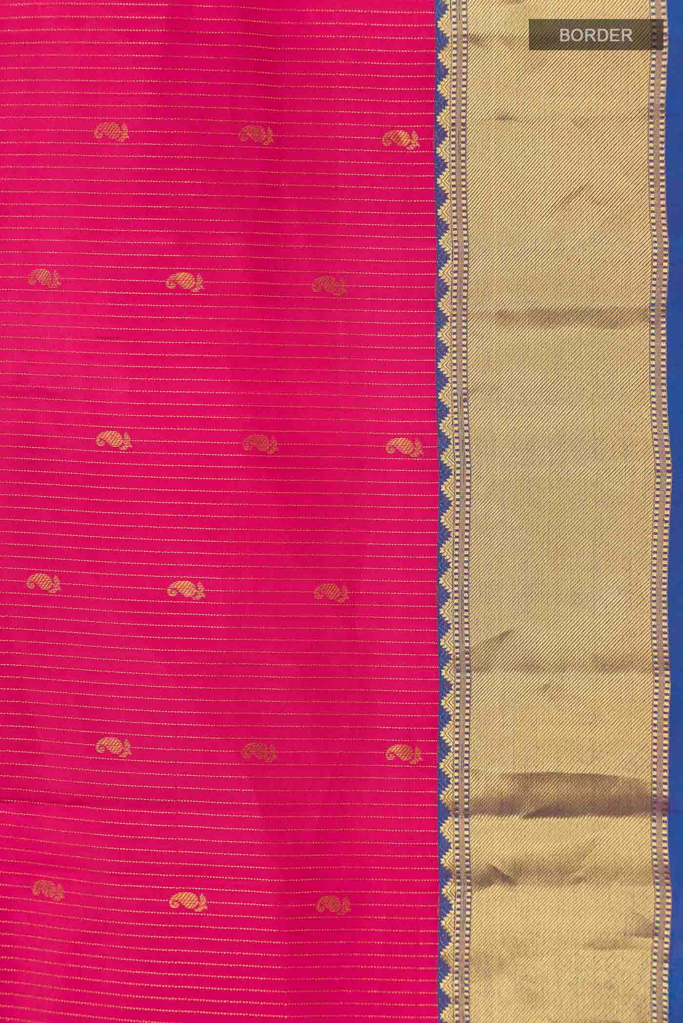 Dark Pink Kanchipuram Silk Saree