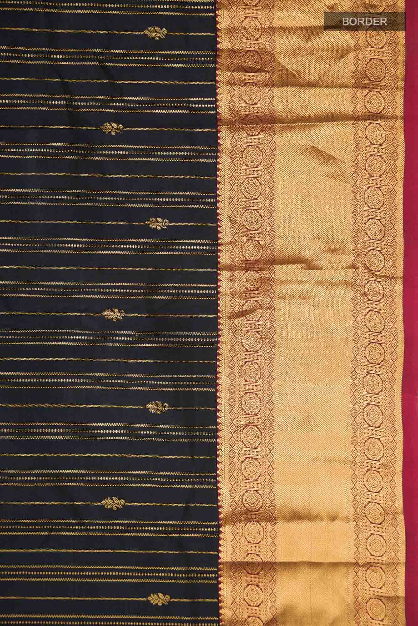 Black Kanchipuram Silk Saree