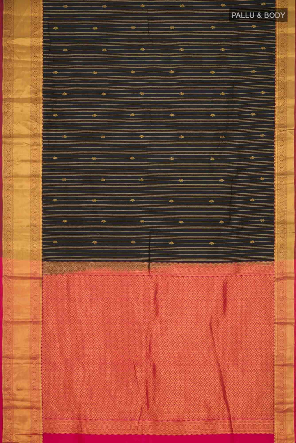 Black Kanchipuram Silk Saree