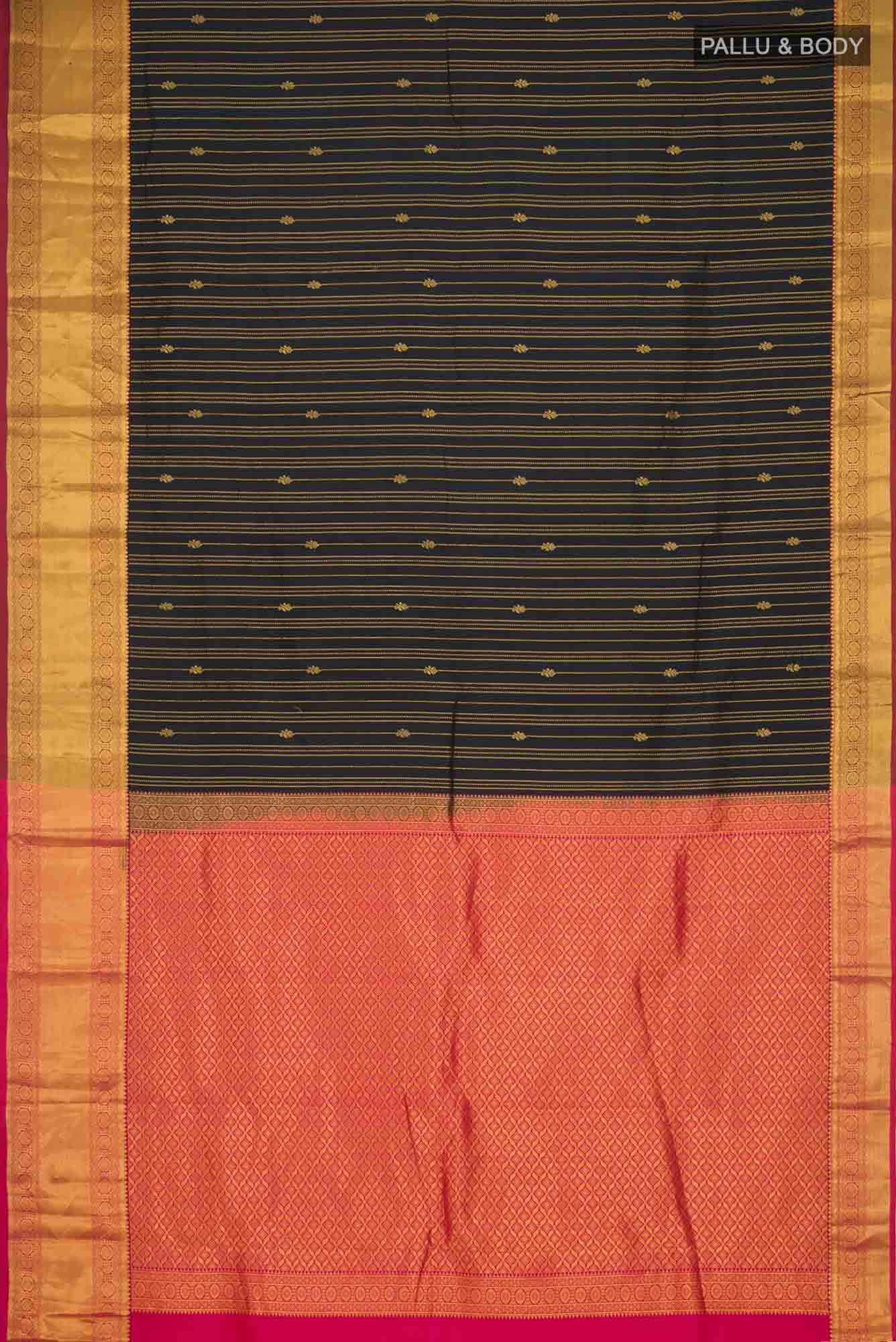 Black Kanchipuram Silk Saree