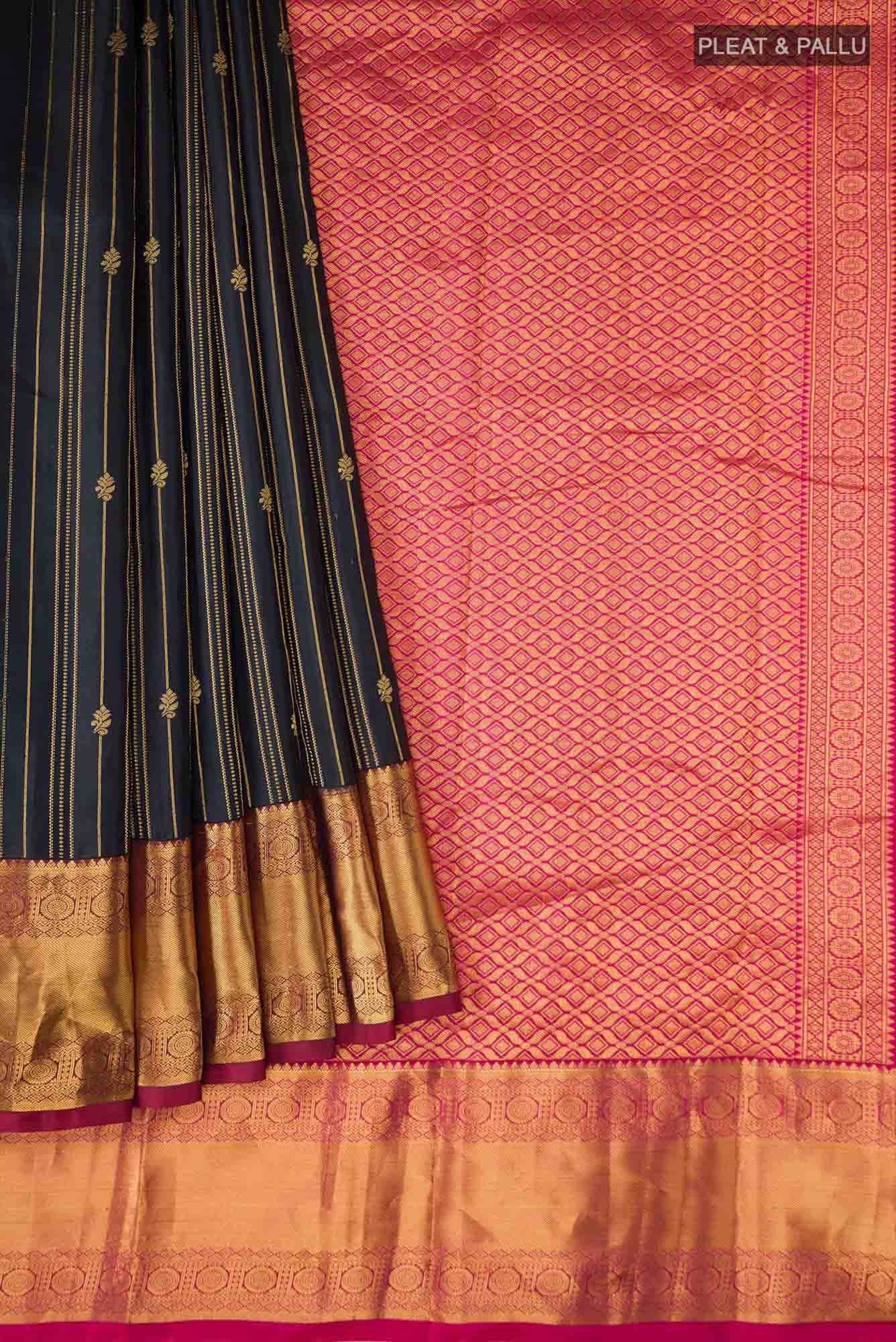 Black Kanchipuram Silk Saree