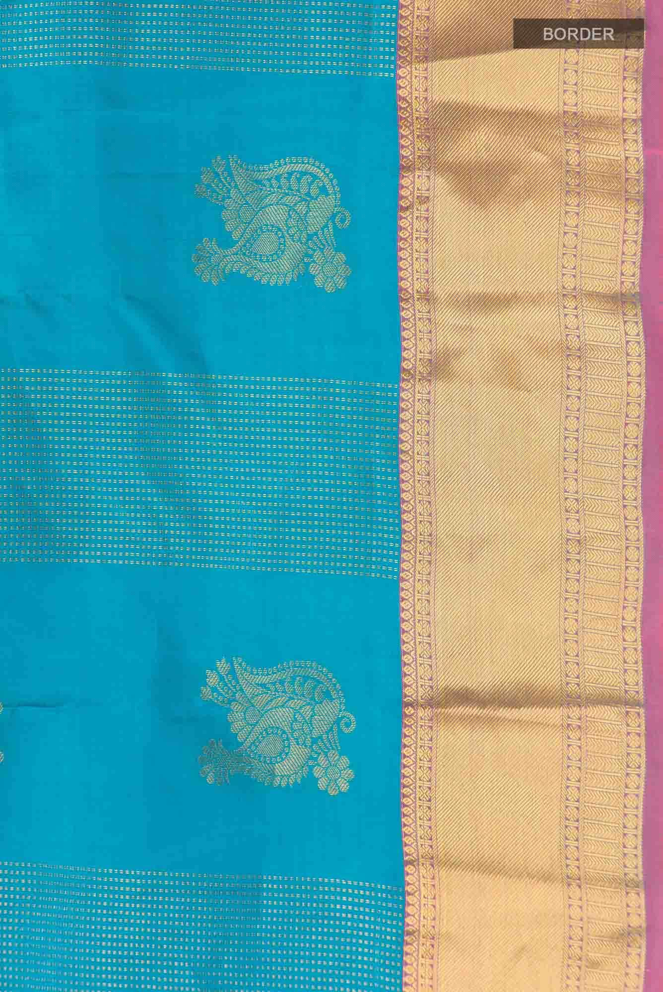 Blue Kanchipuram Silk Saree