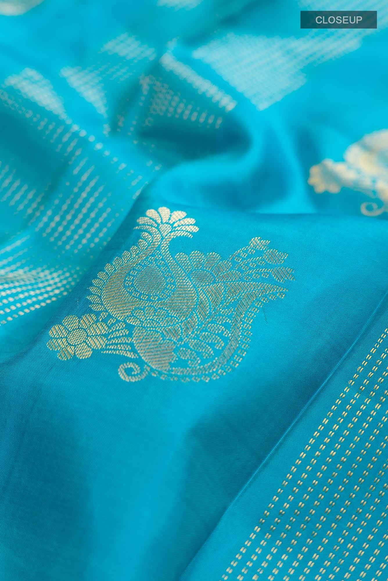 Blue Kanchipuram Silk Saree