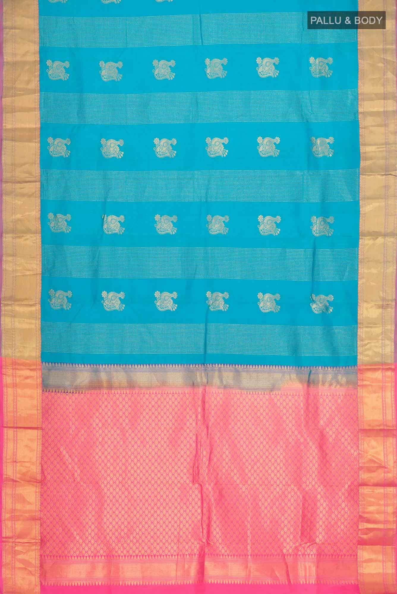 Blue Kanchipuram Silk Saree