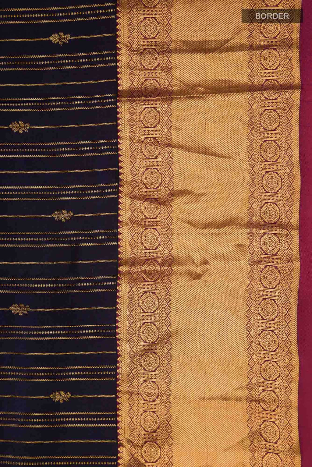 Navy Blue Kanchipuram Silk Saree