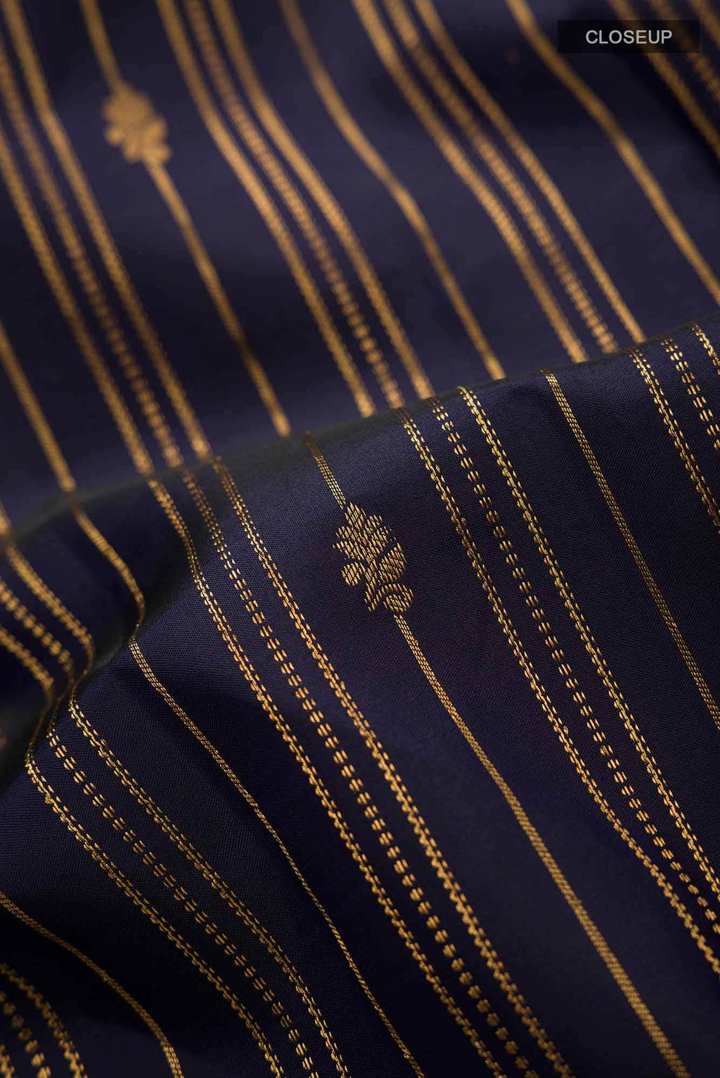 Navy Blue Kanchipuram Silk Saree