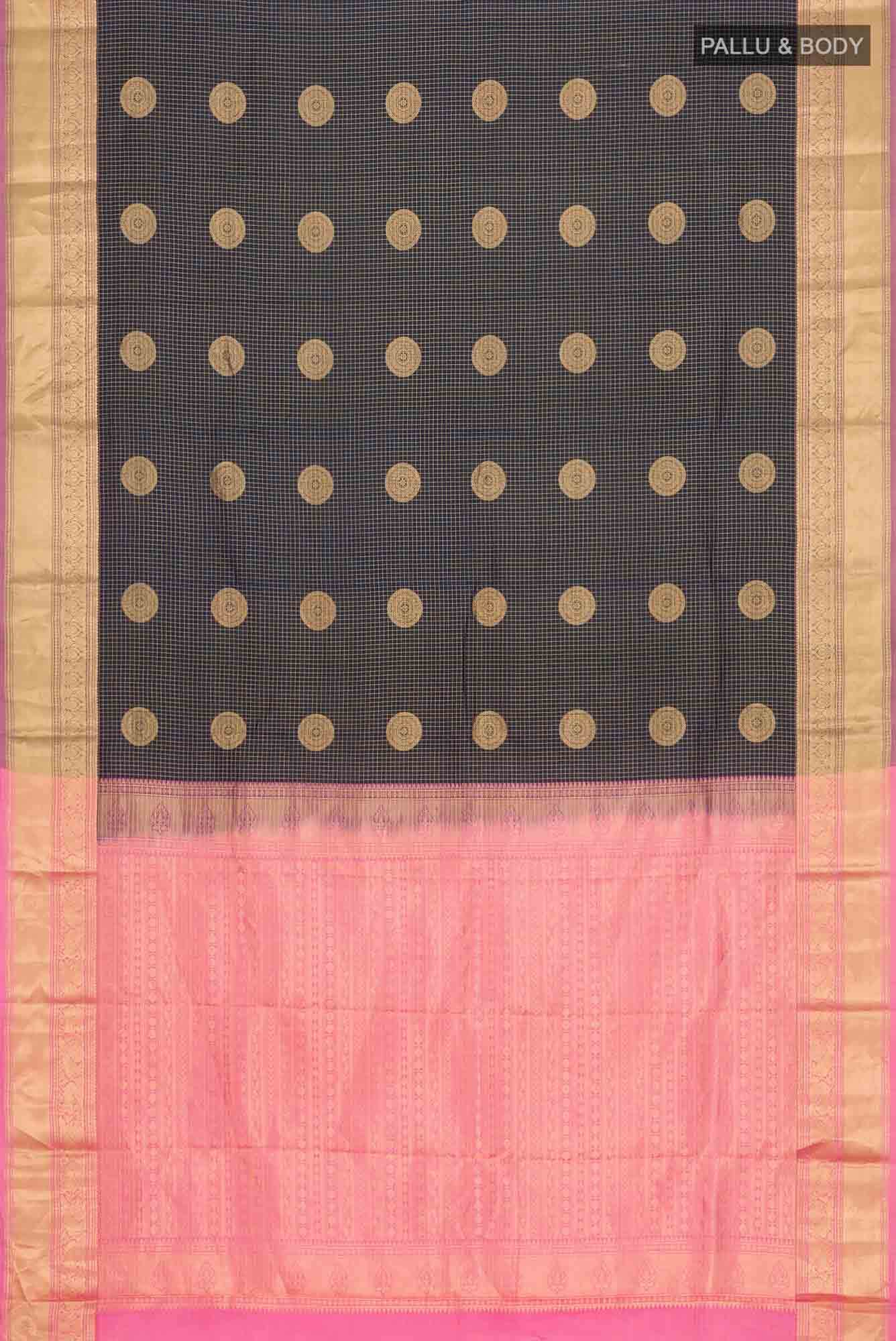Navy Blue Kanchipuram Silk Saree